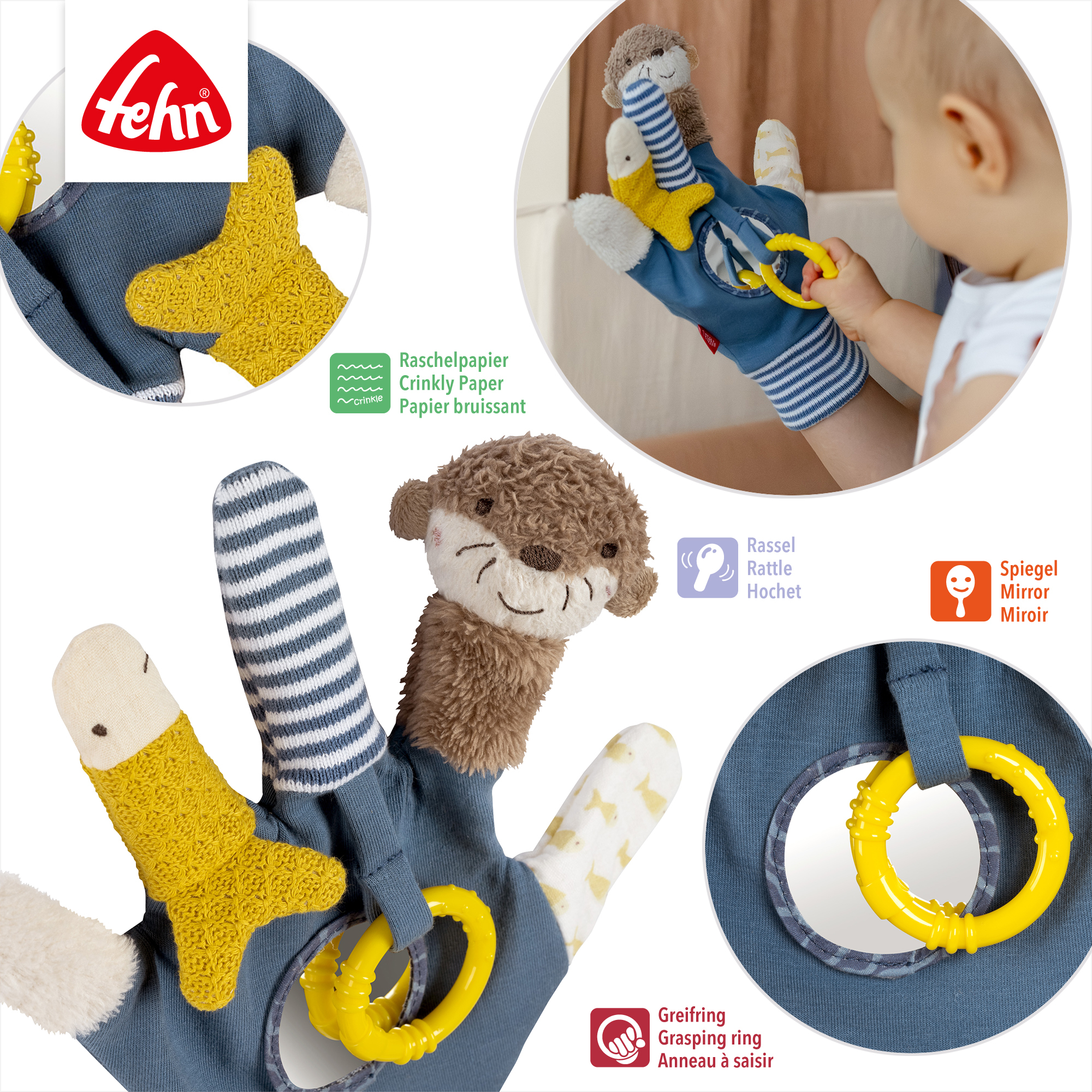 Rasseln & Greiflinge, fehn, Blau – Produktansicht