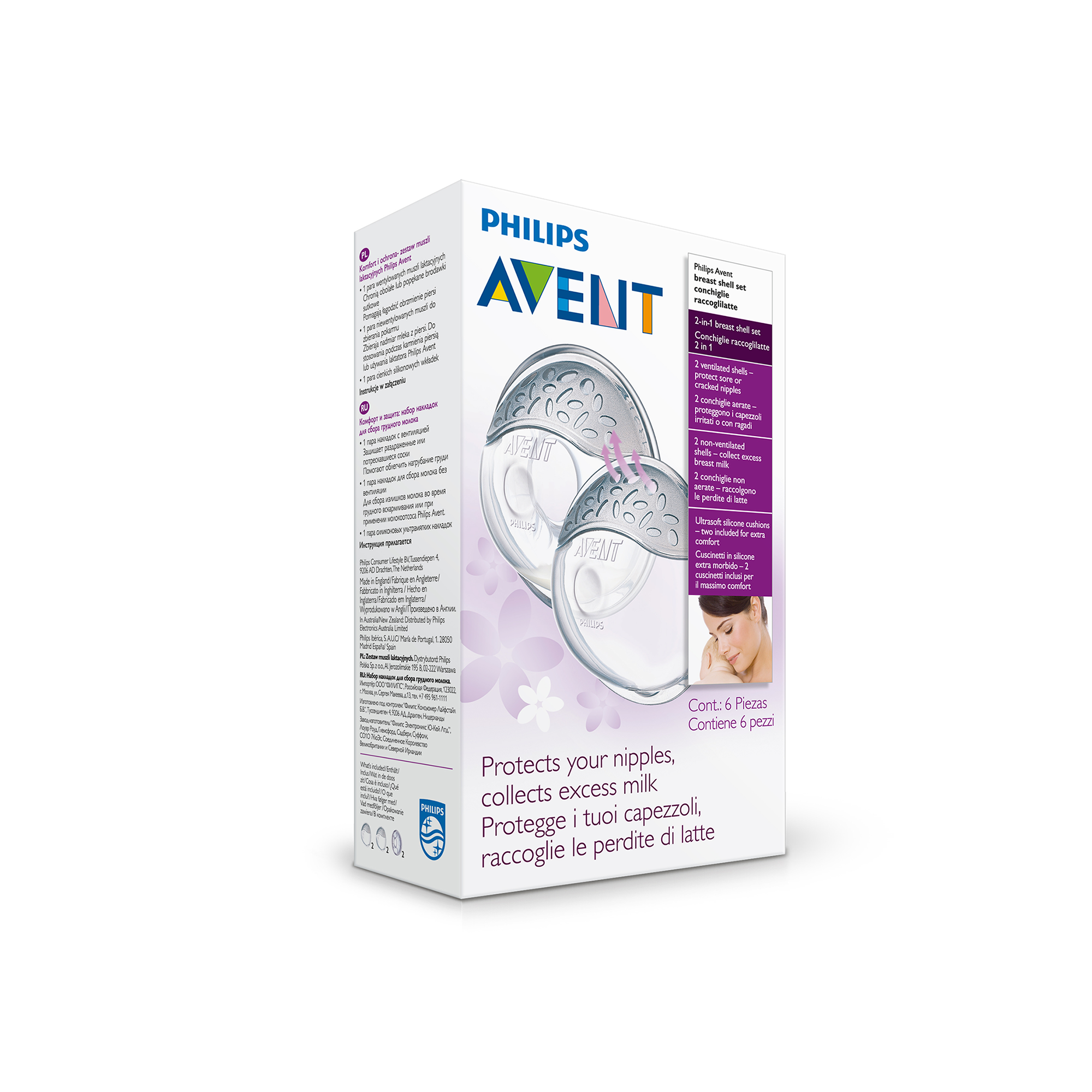 Stilleinlagen, PHILIPS AVENT, Transparent – Produktansicht