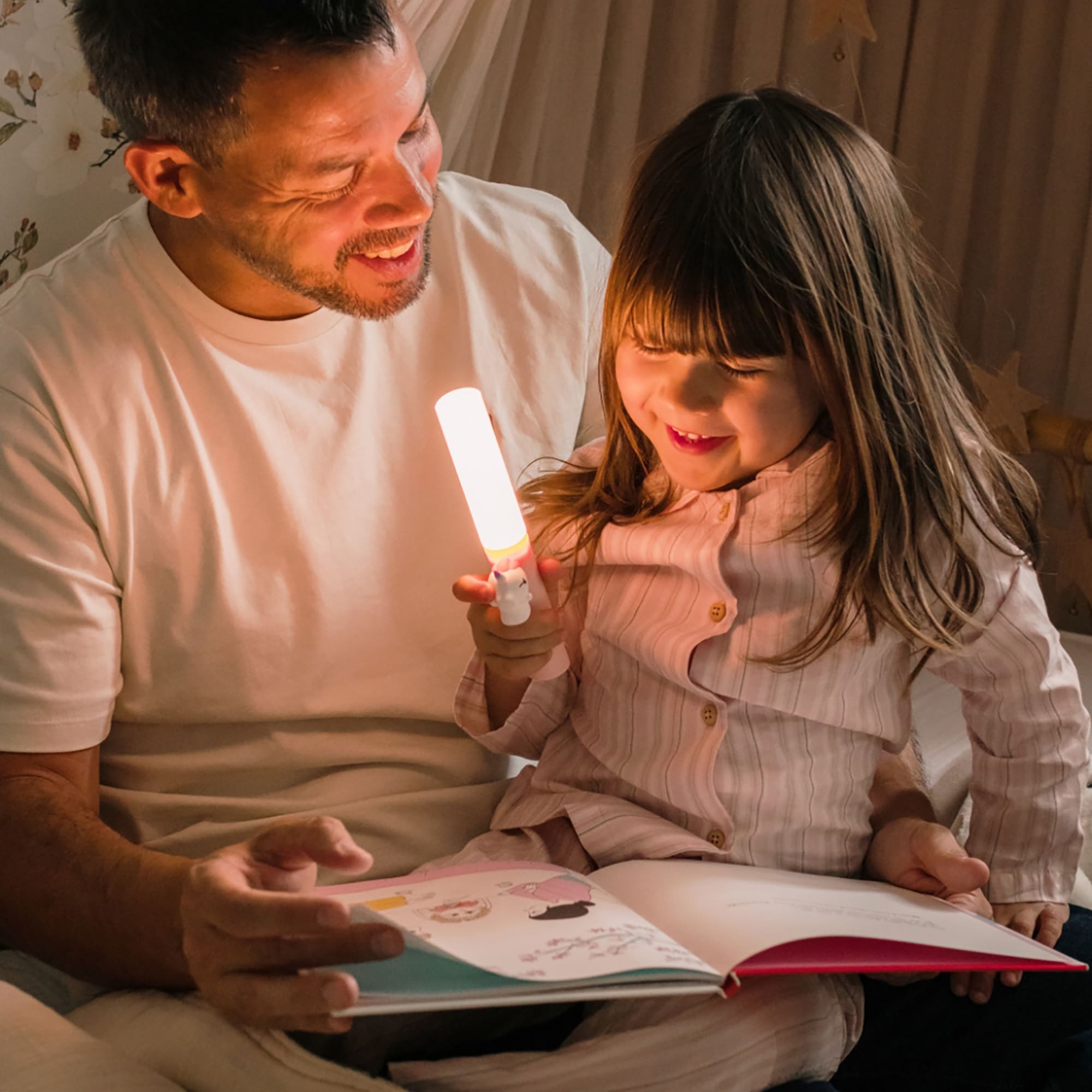 Nachtlichter, ZOOFAMILY, Weiß – Besonderheit: 3-in-1-Lampe mit Schlaf-, Geh- und Lesemodus