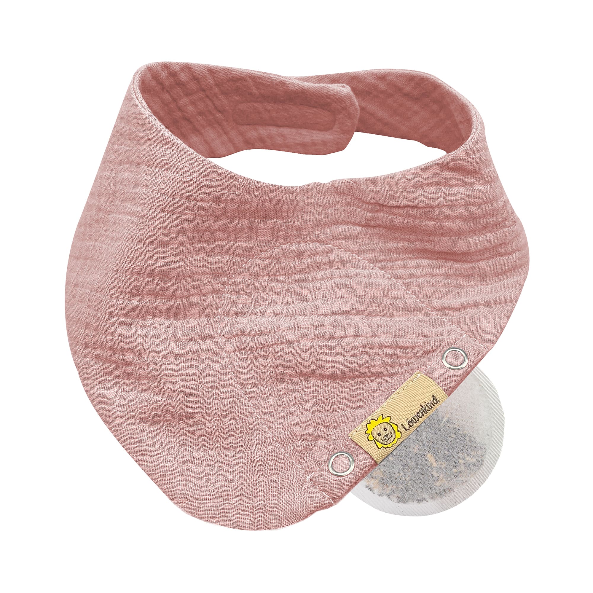 Dreieckstücher & Halstücher, Löwenkind, Pink – Besonderheit: enthält eine integrierte Padtasche für die Löwenkind-Kräuterpads