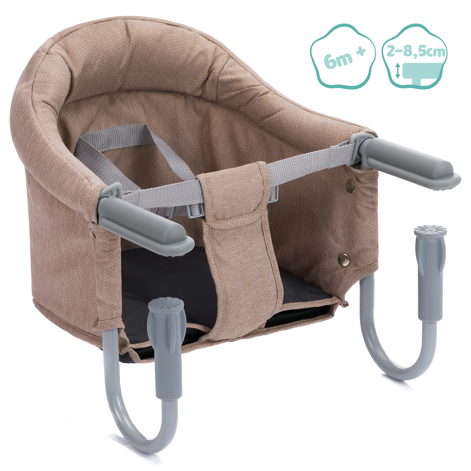 Reisehochstühle, fillikid, Beige – Besonderheit: extra gepolsterte Sitzfläche