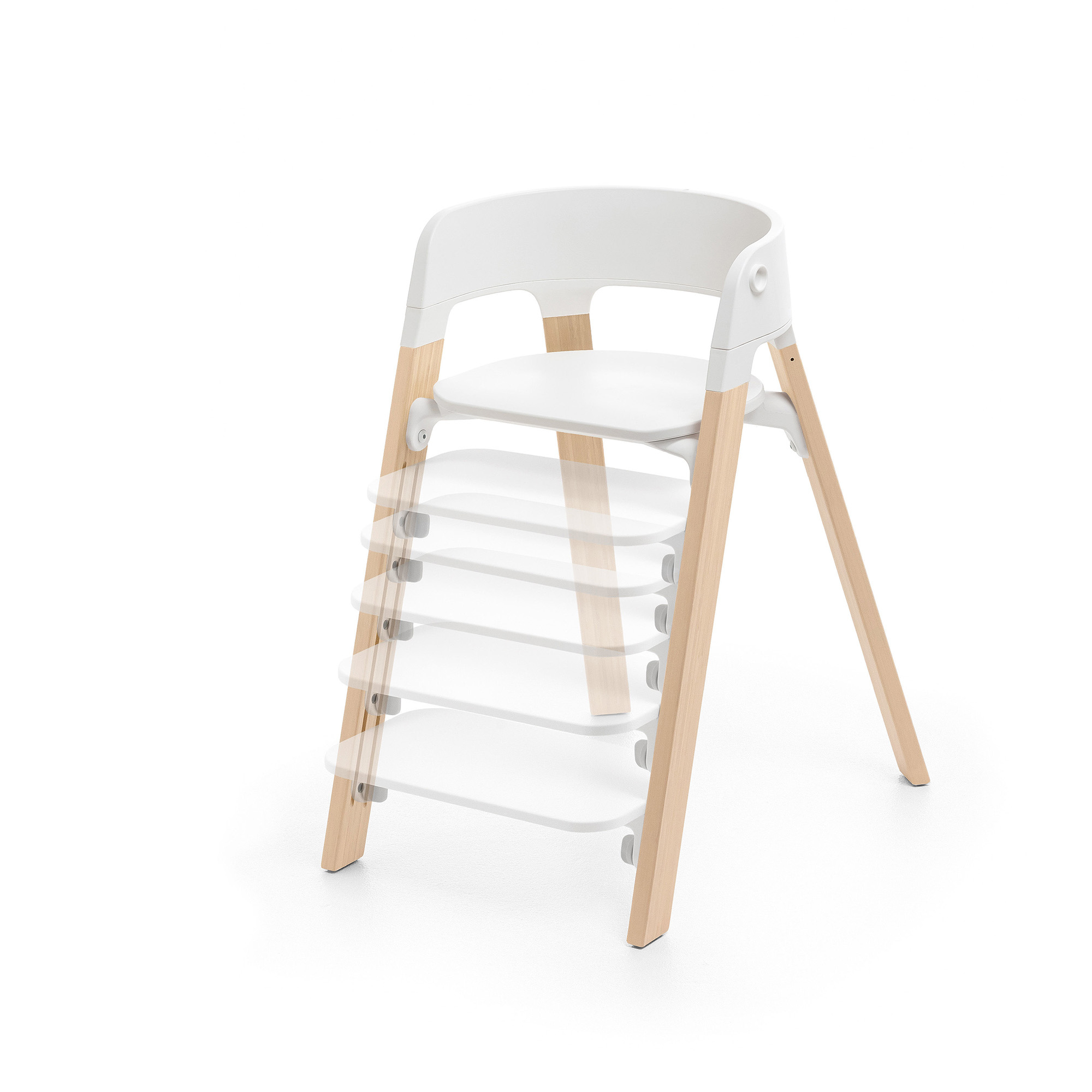 Treppenhochstühle, STOKKE, Weiß – Produktansicht