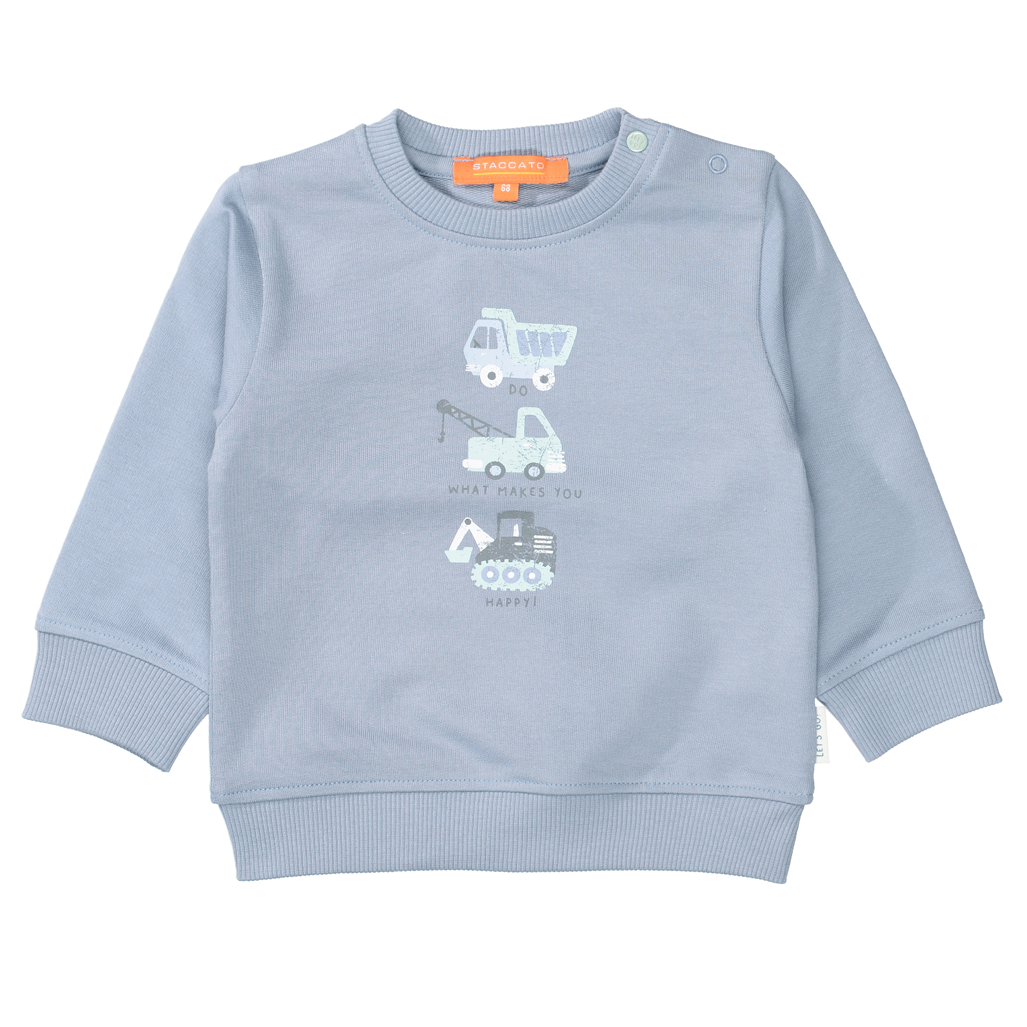Pullover & Sweatshirts, STACCATO, Blau – Besonderheit: aus 100% Baumwolle