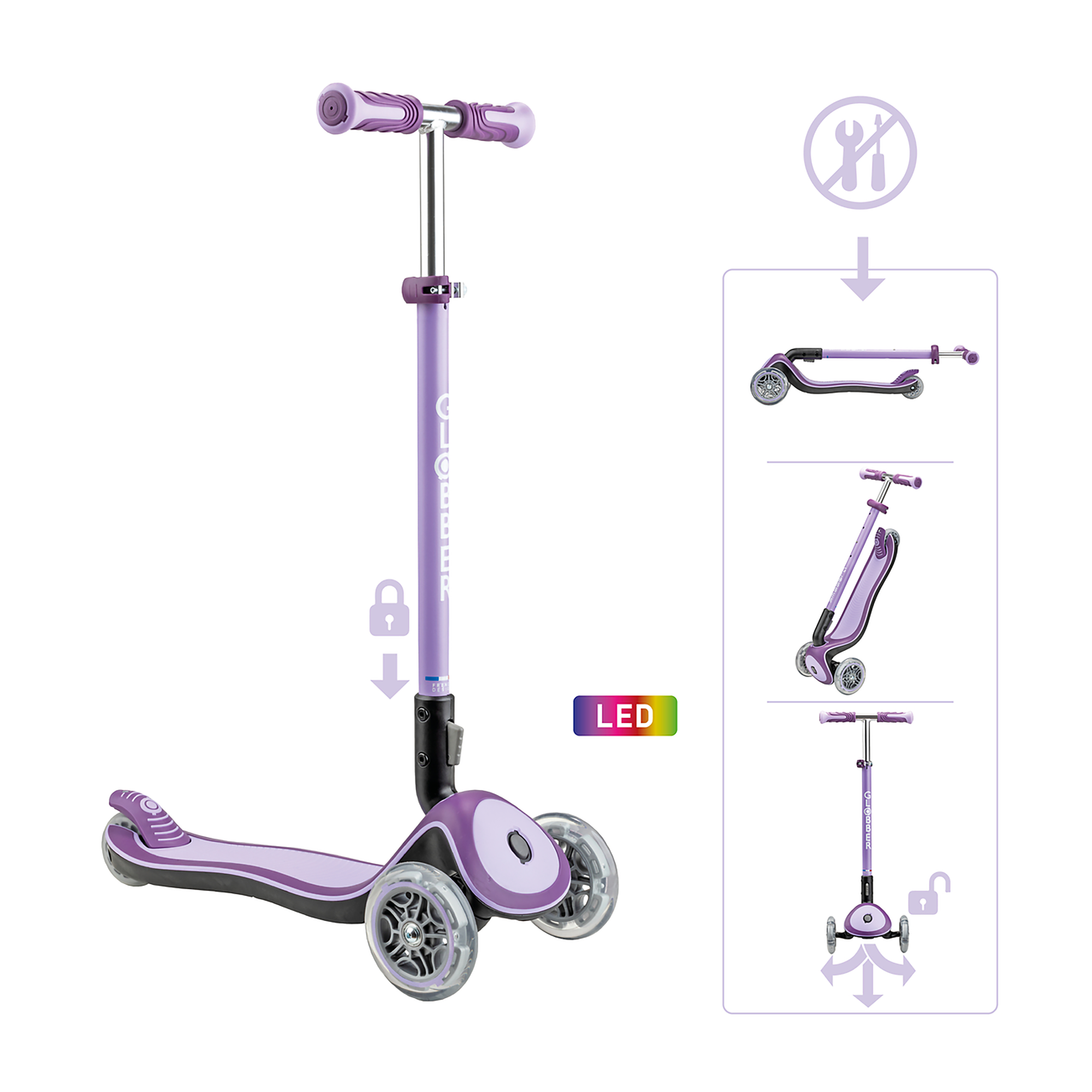 Roller, GLOBBER, Lila – Produktansicht