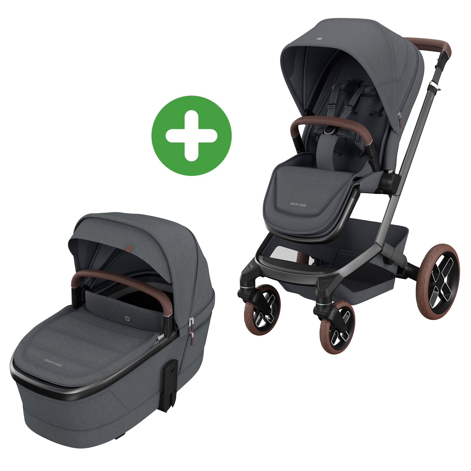 Kinderwagen Komplettsets, MAXI-COSI Premium, Grau – Produktansicht