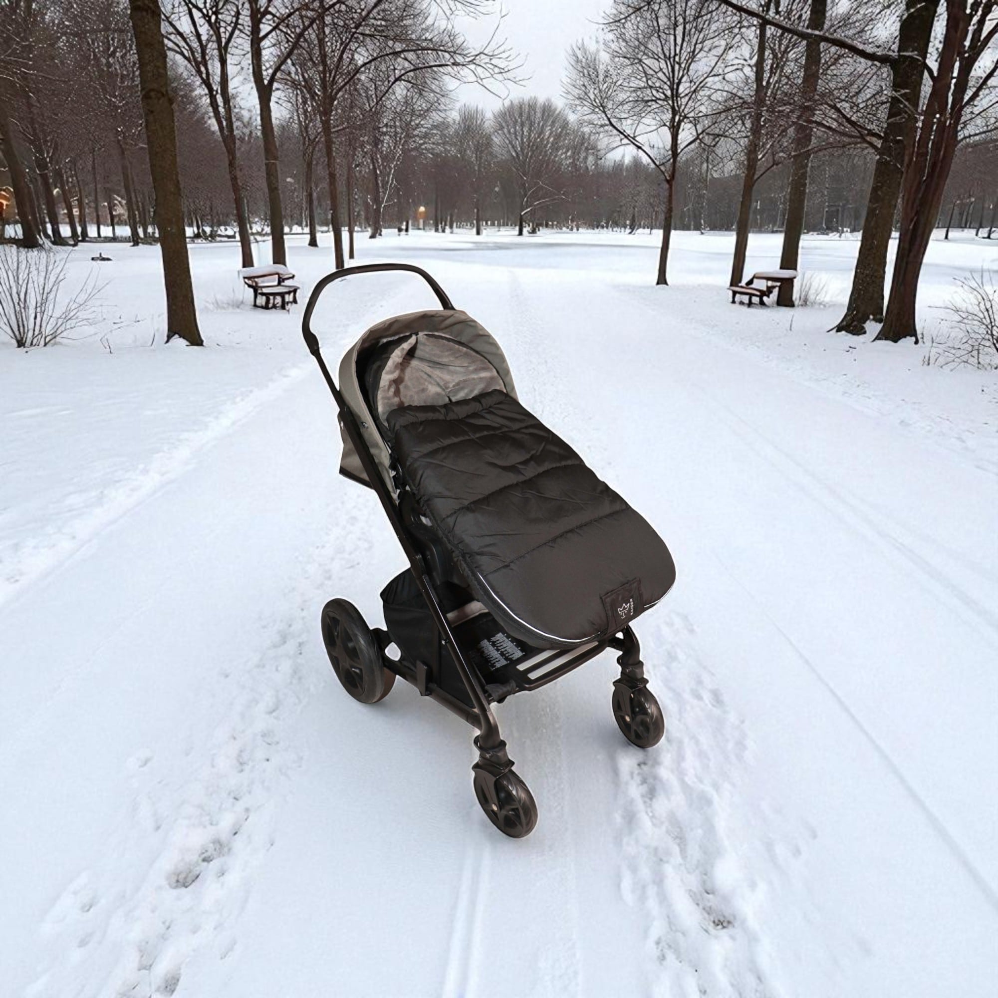 Fußsäcke & Decken, KAISER, Schwarz – Besonderheit: mit Thermo-Funktion