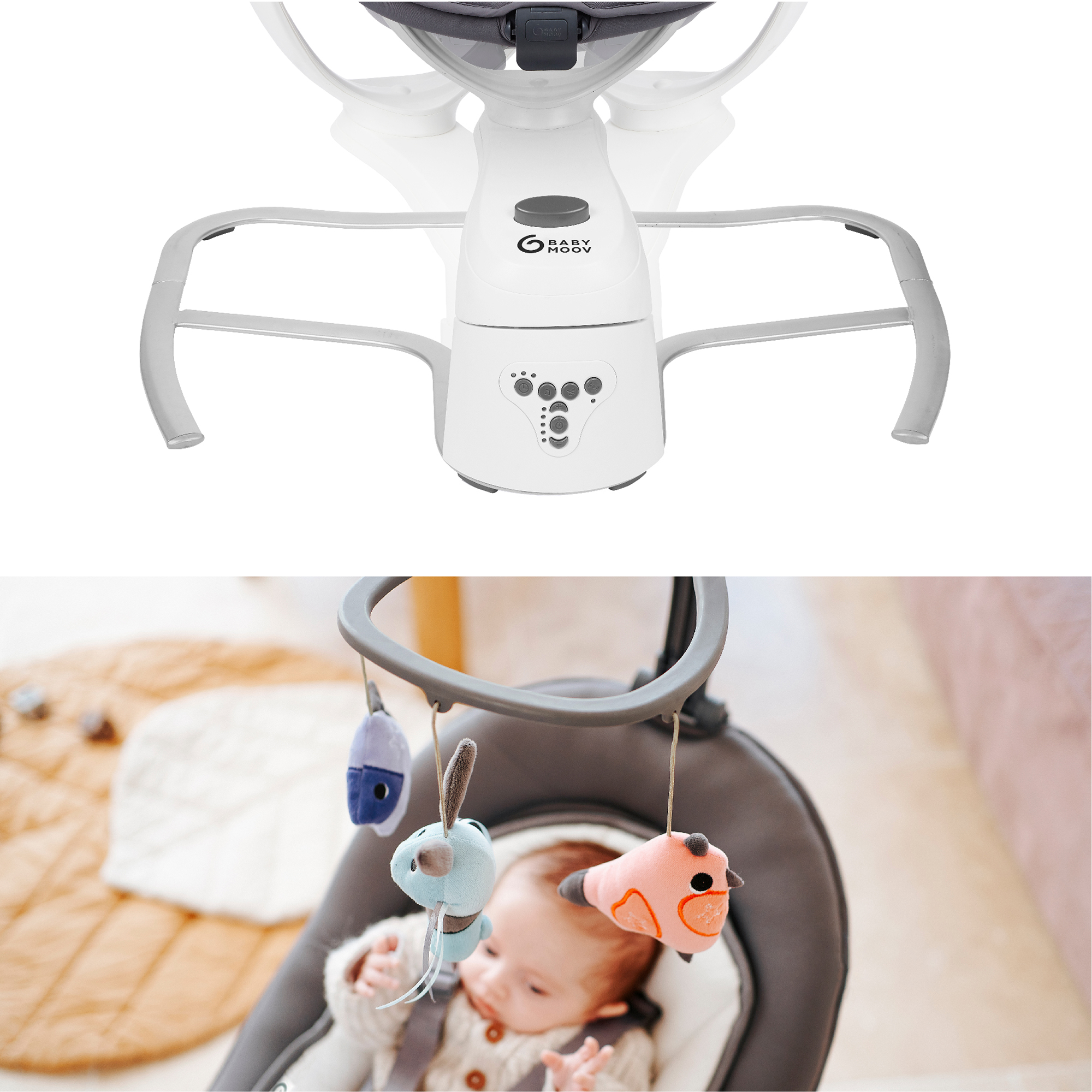 Wippen, babymoov, Grau – Produktansicht