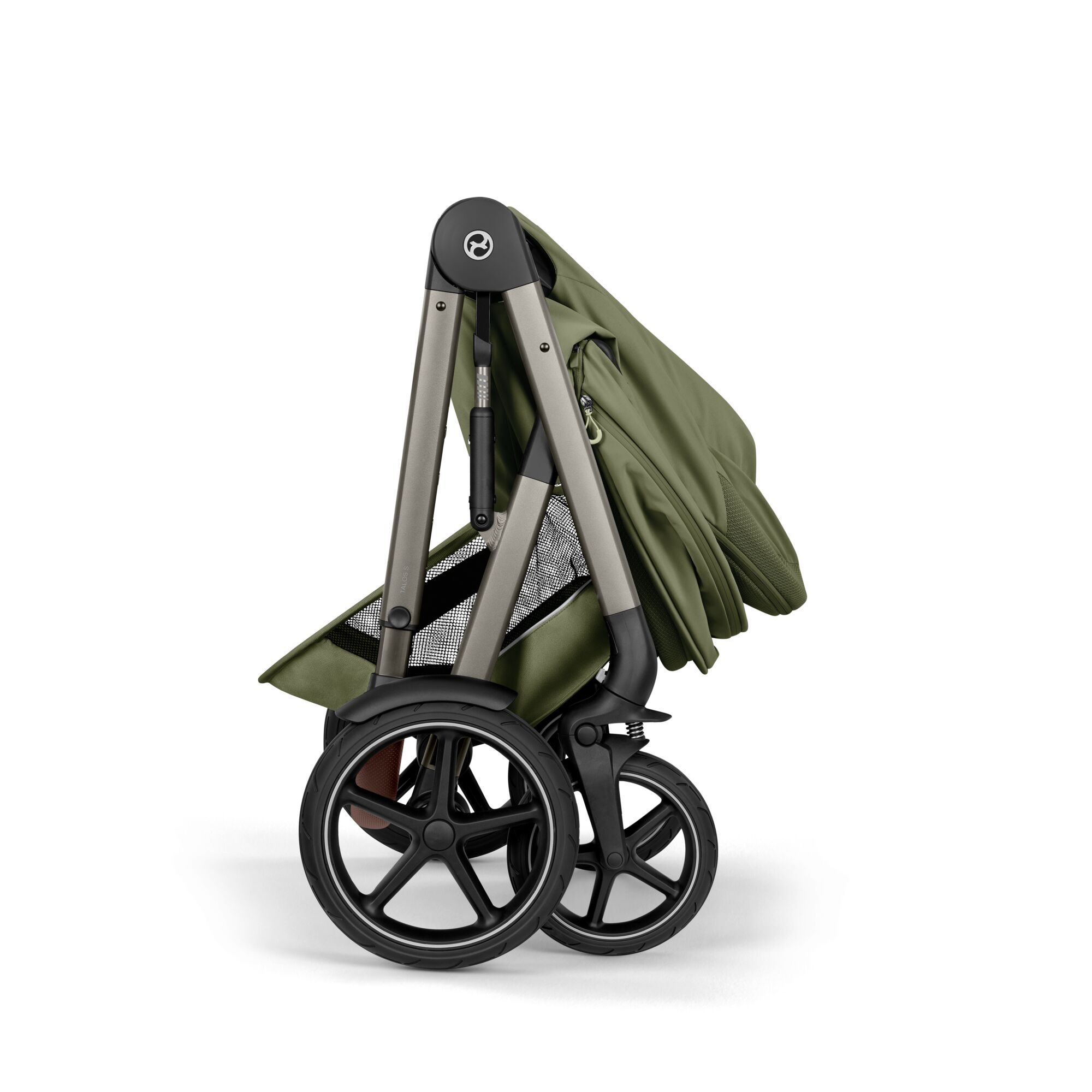 Kombi-Kinderwagen, cybex, Grün – Besonderheit: kompakte Faltung (auch mit Babywanne)