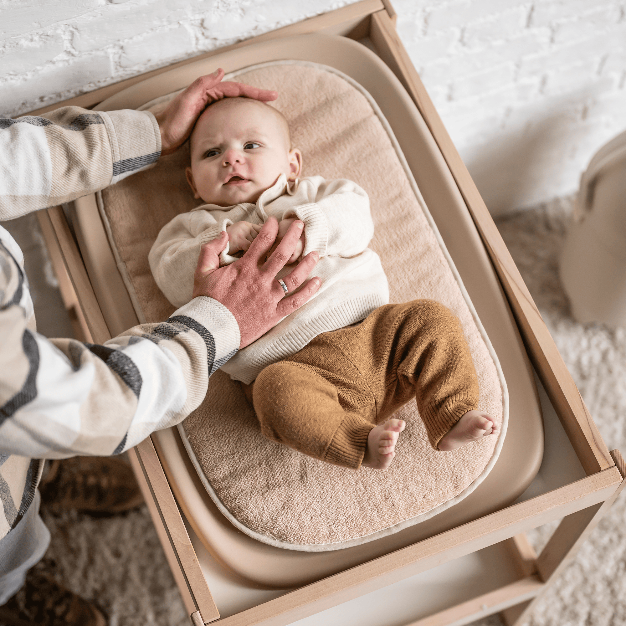 Wickelunterlagen, Nattou, Beige – Besonderheit: sorgt für kuschelige Wickelmomente