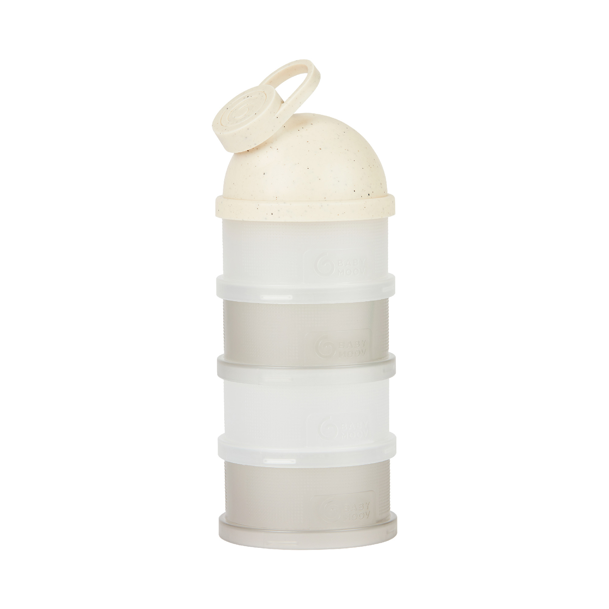 Milchpulver Portionierer, babymoov, Beige – Besonderheit: bietet Platz für 12 Messlöffel Milchpulver pro Portion für Flaschen bis 360 ml