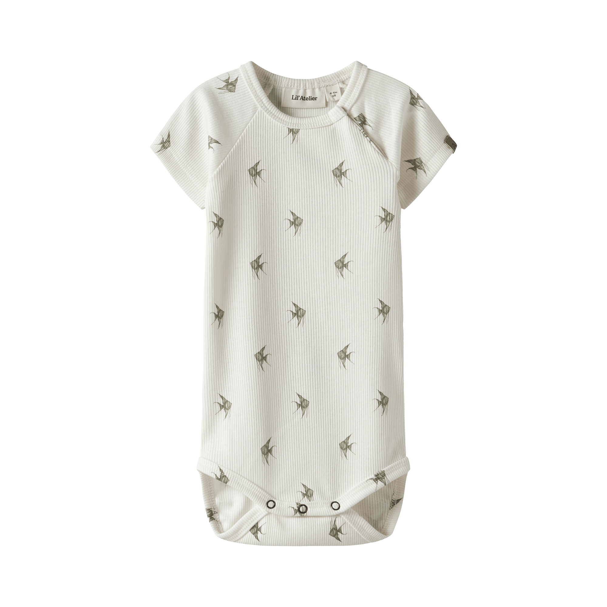 Kurzarmbodys, Lil' Atelier, Weiß – Besonderheit: aus 57% Baumwolle