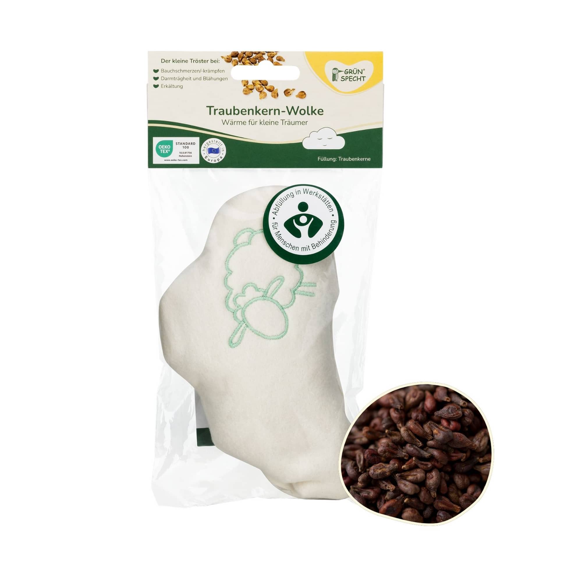 Wärmekissen & -flaschen, GRÜNSPECHT, Weiß – Produktansicht