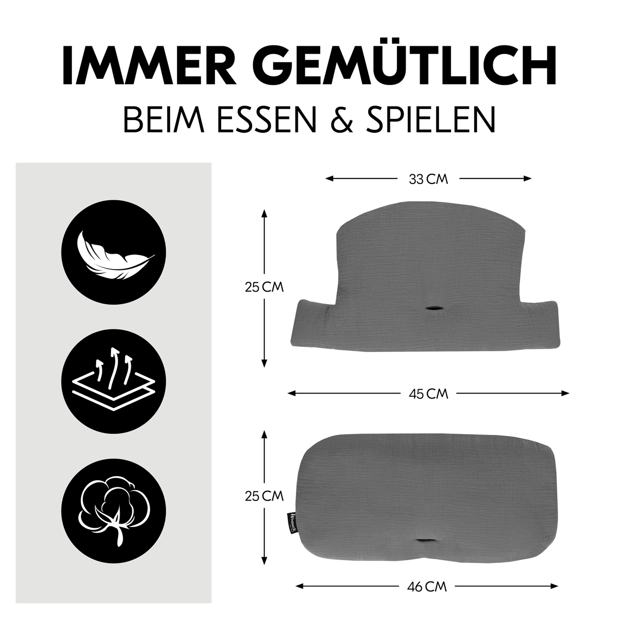 Hochstuhl Zubehör, hauck, Grau – Produktansicht