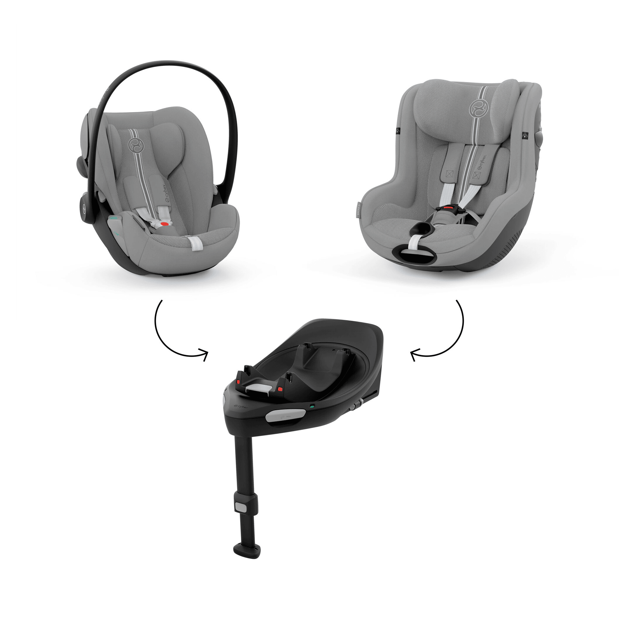 Babyschalen 0-13 kg, Gruppe 0+, cybex, Grau – Produktansicht