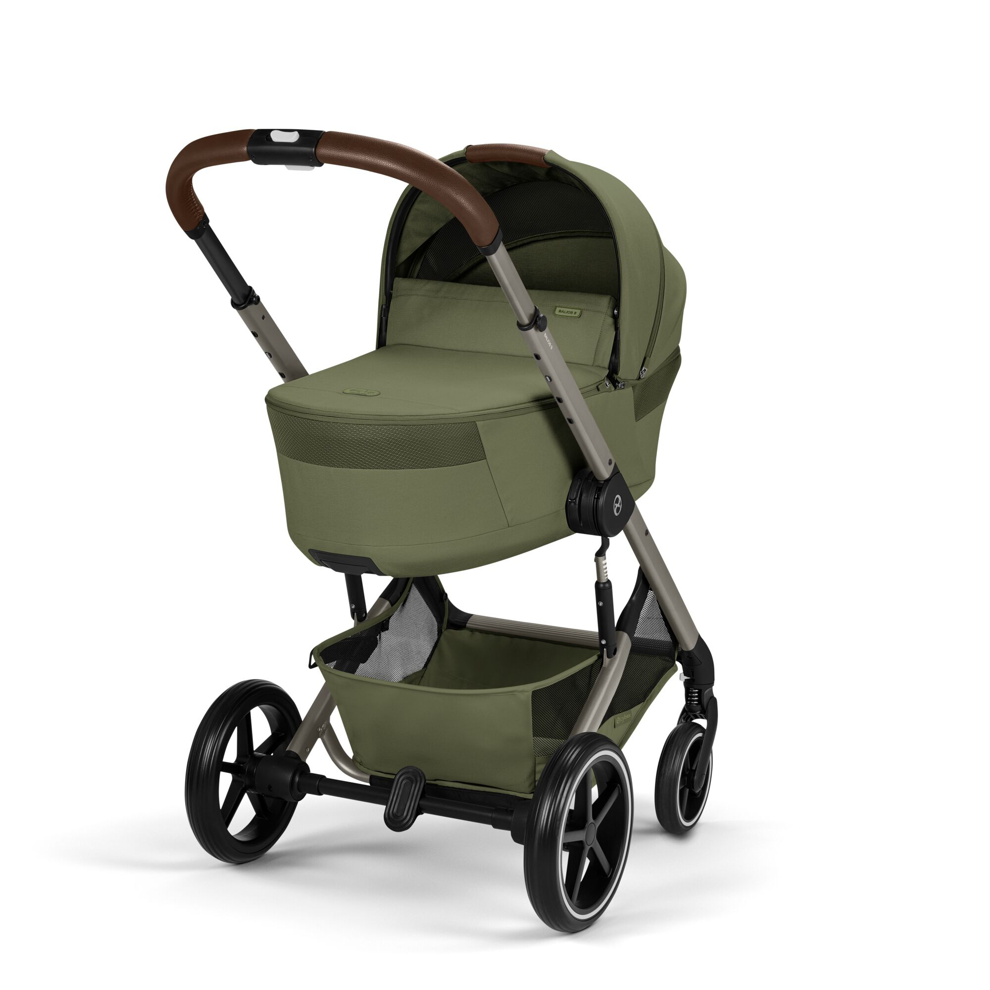 Kombi-Kinderwagen, cybex, Grün – Besonderheit: faltbare Babywanne