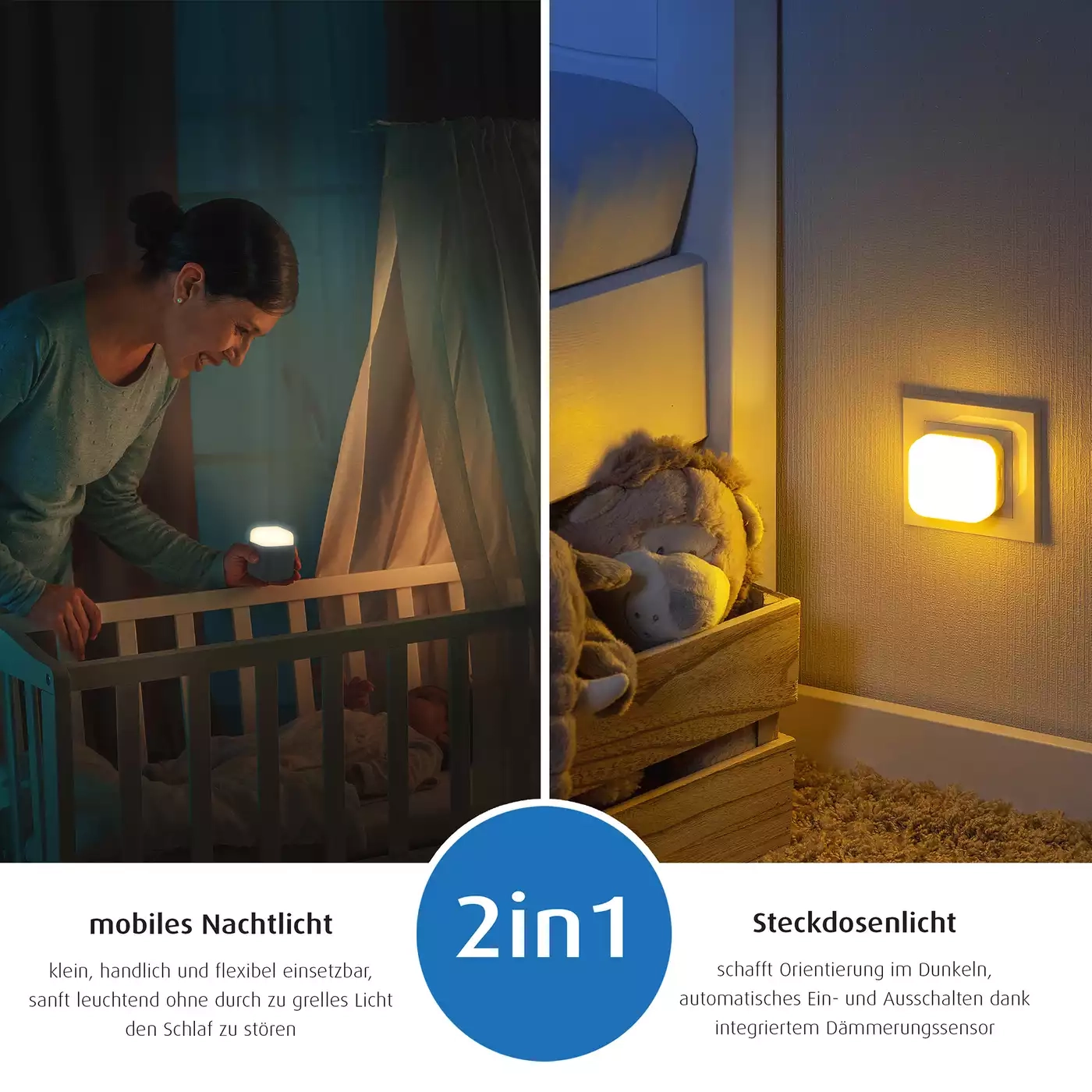 Nachtlichter, reer, Grau – Produktansicht