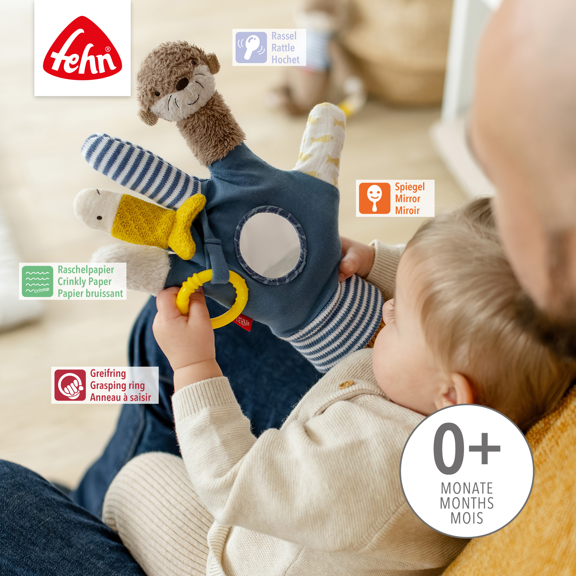 Rasseln & Greiflinge, fehn, Blau – Produktansicht
