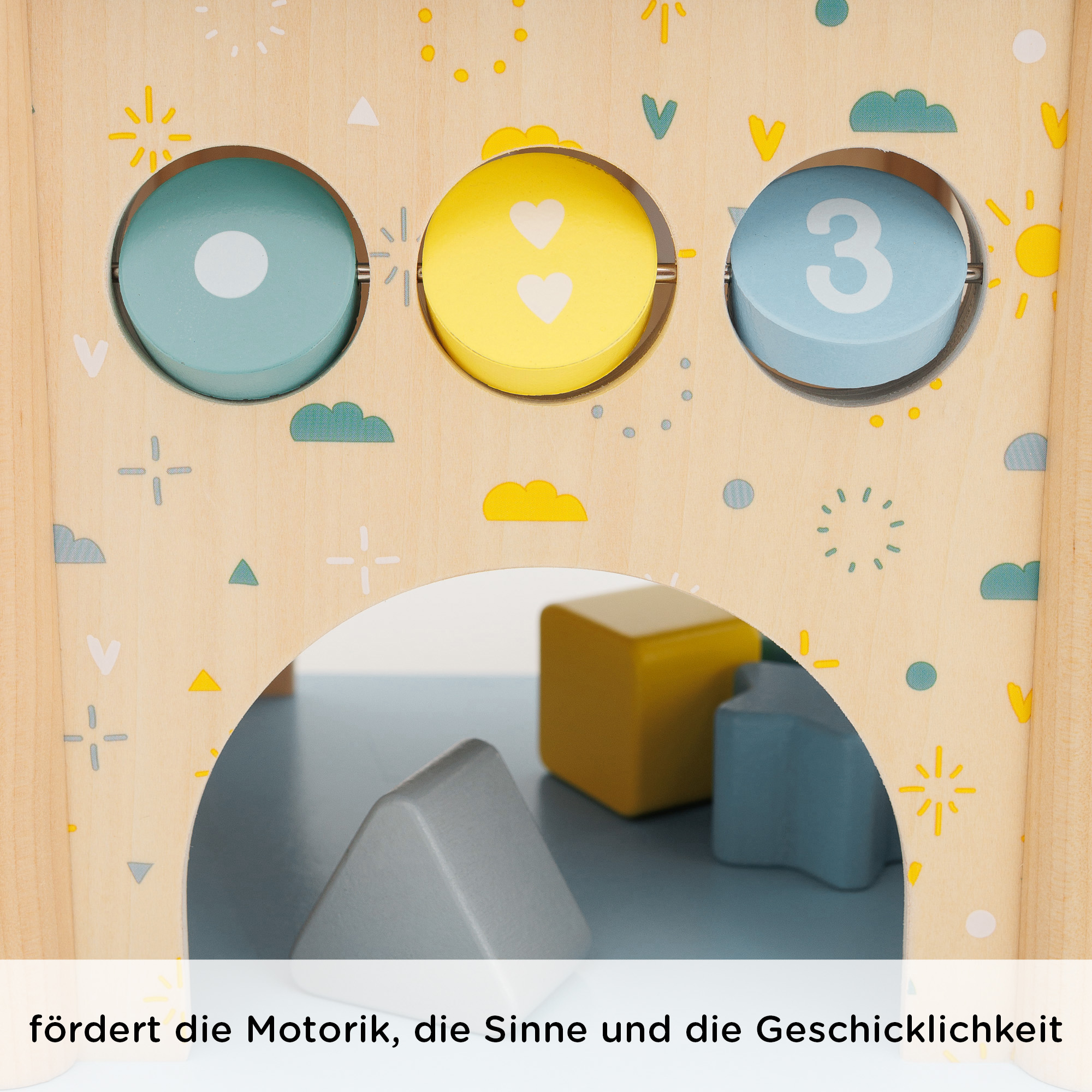 Motorikwürfel, LITTLE ONE, Mehrfarbig – Produktansicht