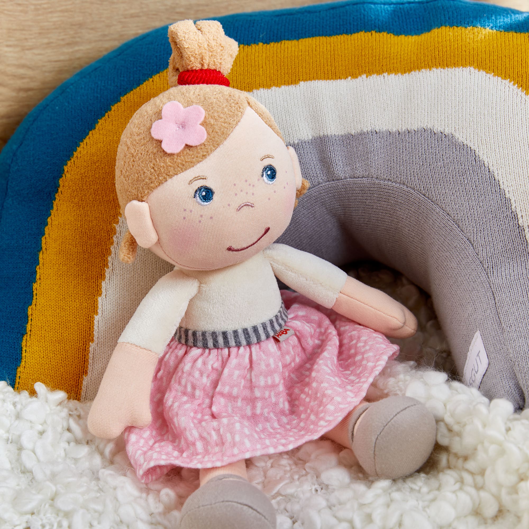 Puppen & Puppenwagen, HABA, Pink – Besonderheit: niedliche Stoffpuppe für Kinder ab ca. 6 Monaten