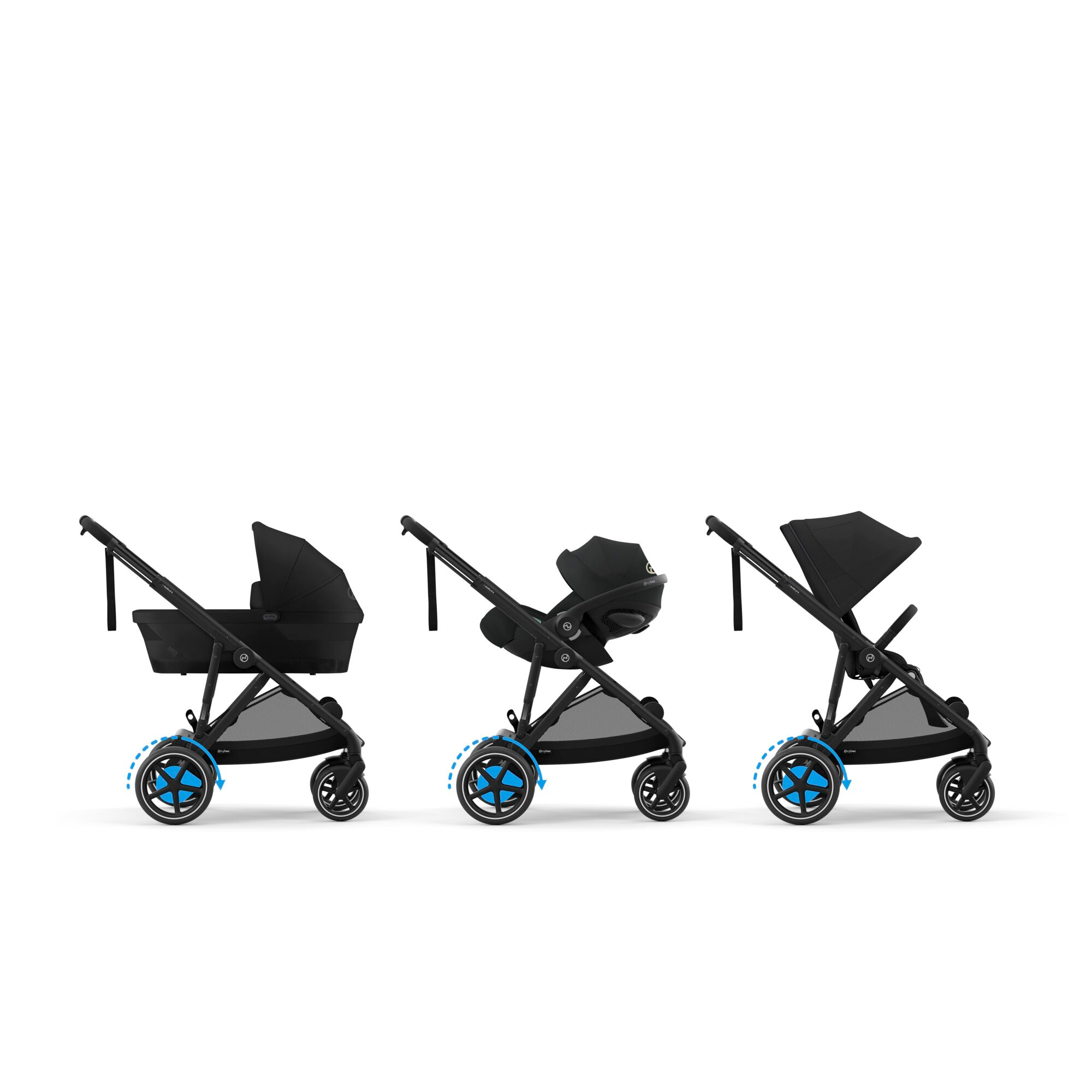 Kombi-Kinderwagen, cybex PLATINUM, Schwarz – Produktansicht