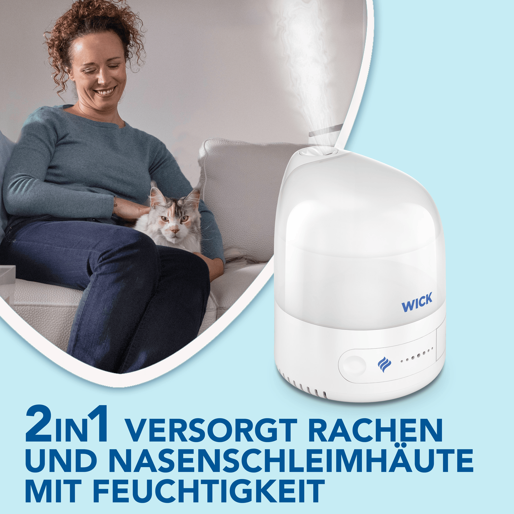 Luftbefeuchter, WICK, Weiß – Produktansicht