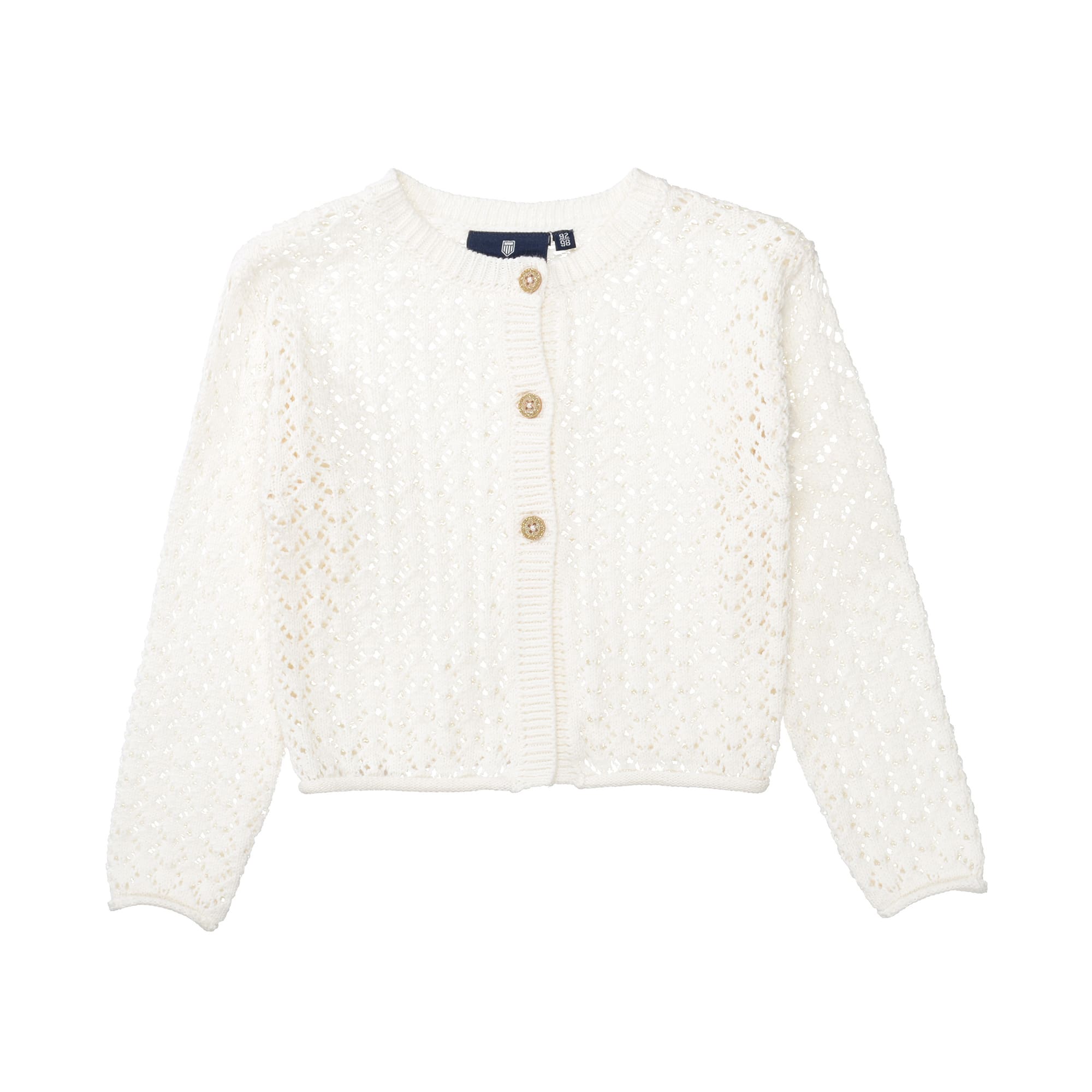 Sweat-, Fleece- & Strickjacken, BASEFIELD, Weiß – Produktansicht