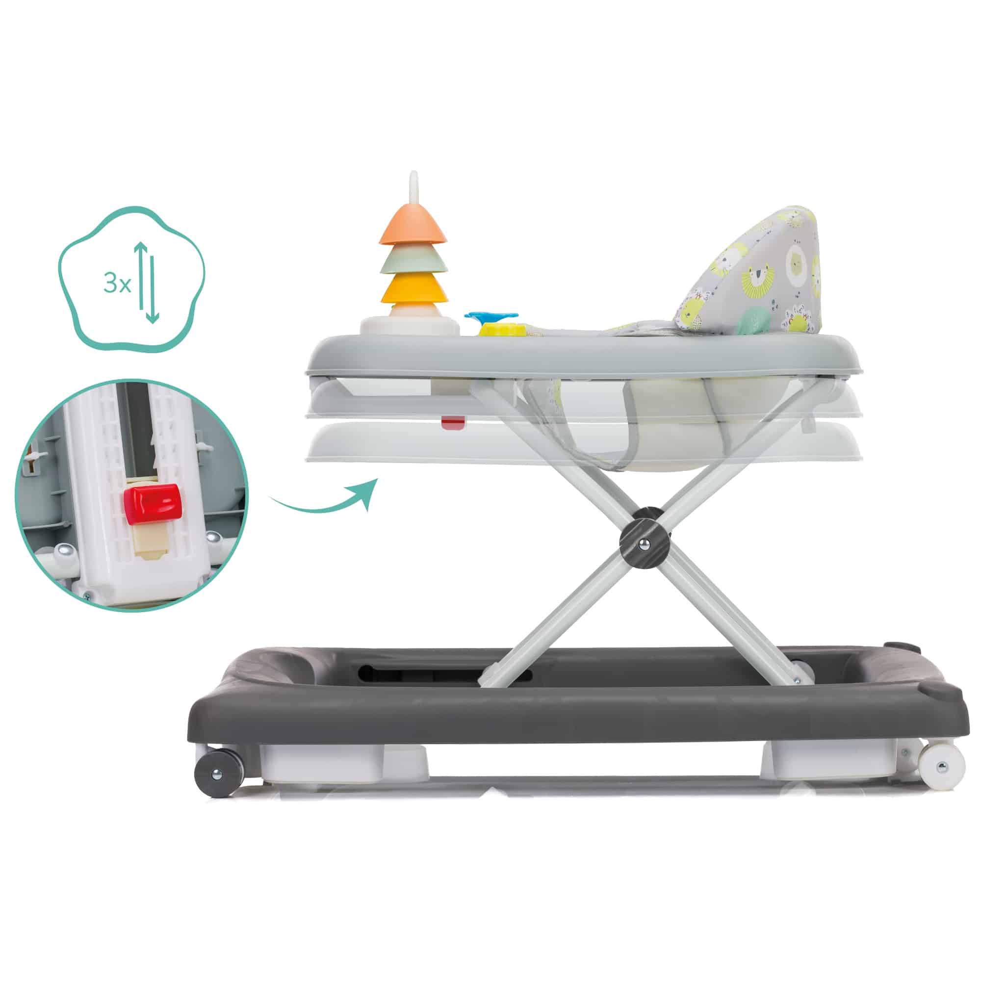 Lauflernwagen, fillikid, Grau – Produktansicht