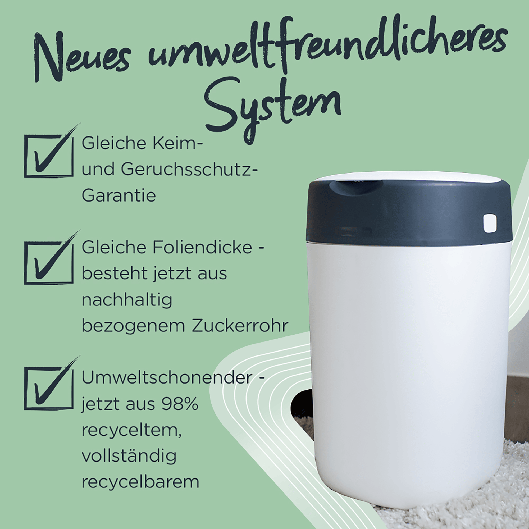 Windeleimer, tommee tippee, Weiß – Produktansicht