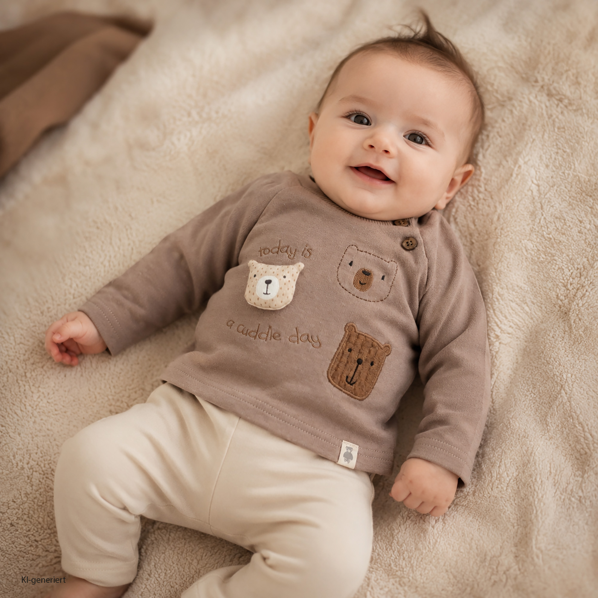 Langarmshirts, LITTLE, Beige – Produktansicht