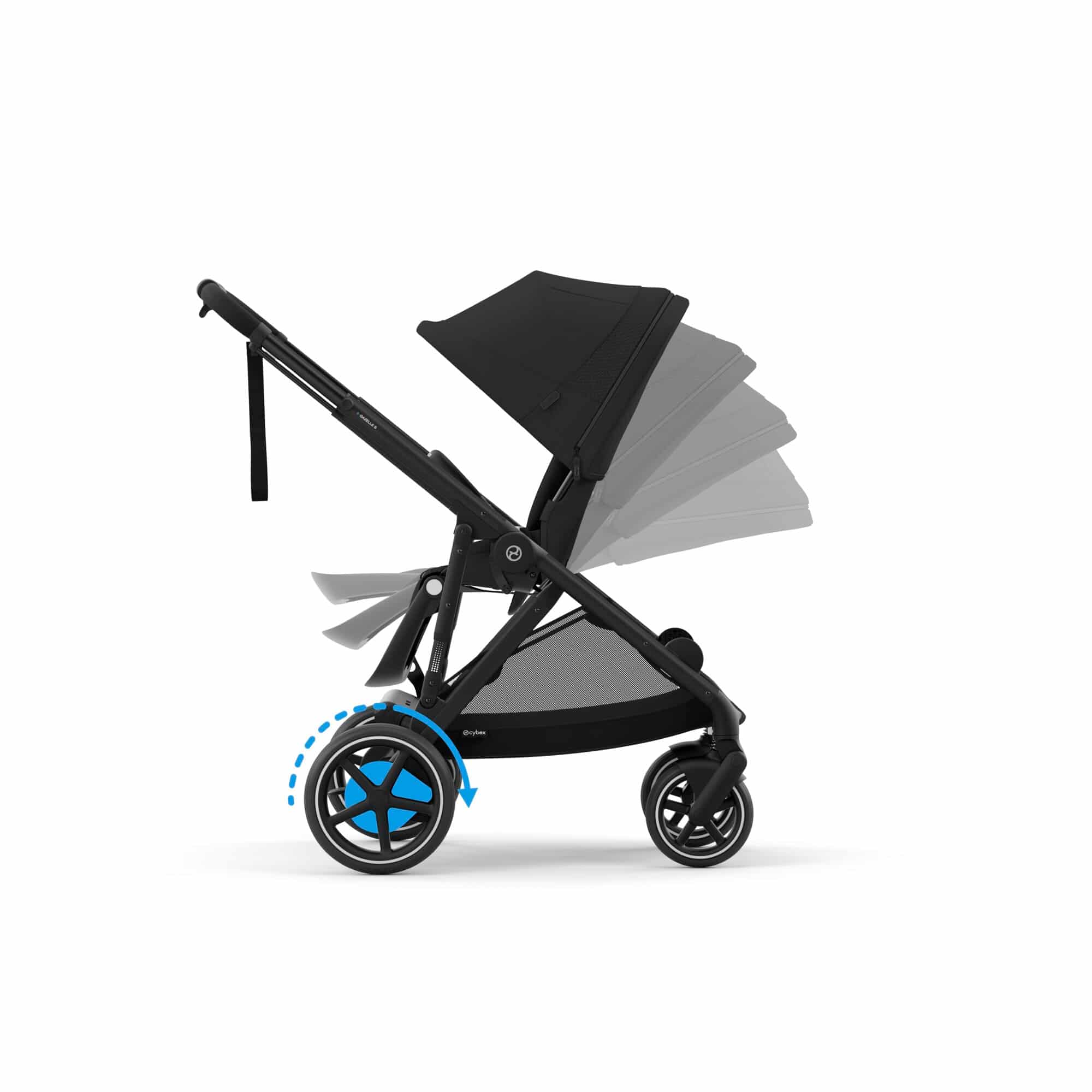 Kombi-Kinderwagen, cybex PLATINUM, Schwarz – Produktansicht