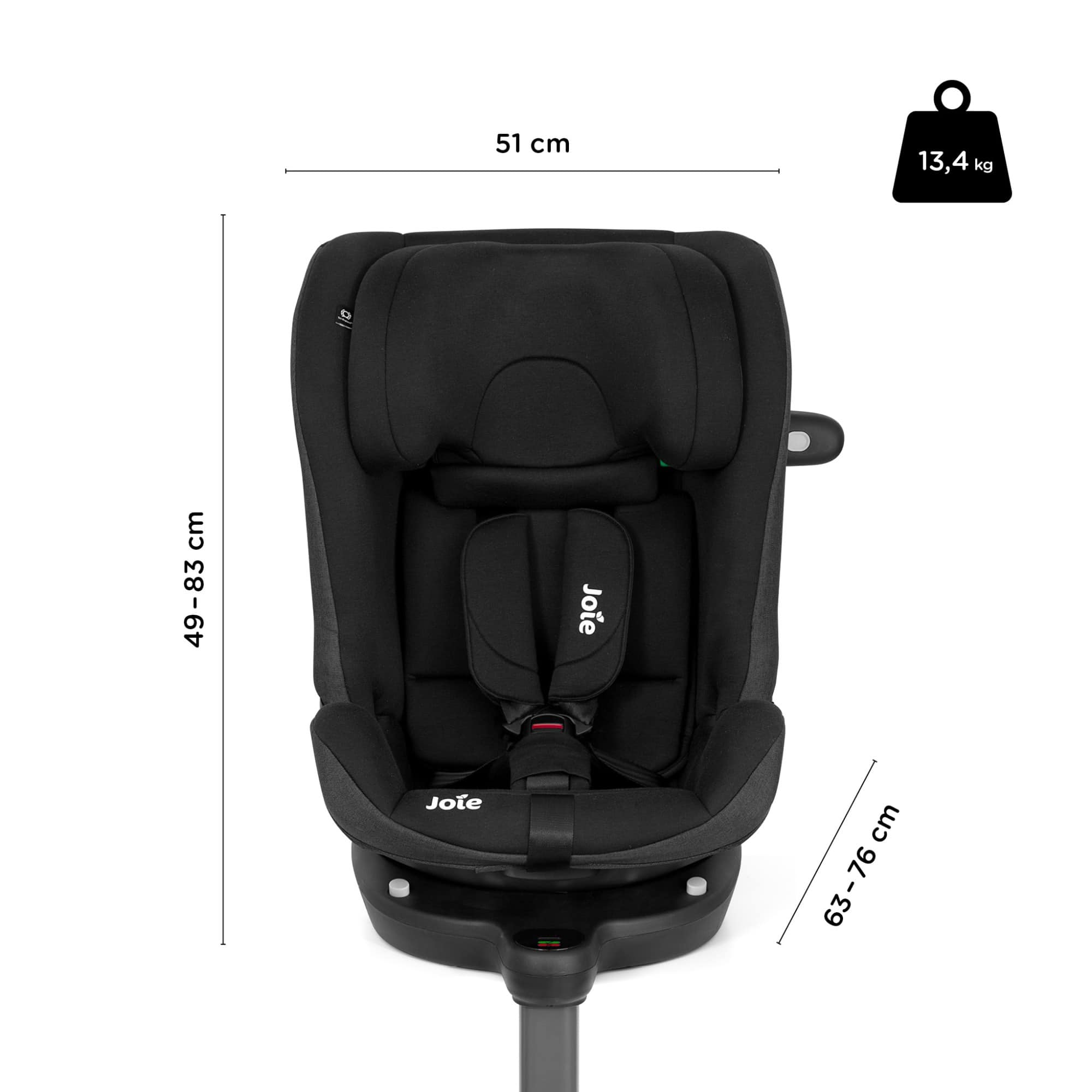 Reboarder 0-18 kg, Gruppe 0+/1, Joie, Schwarz – Produktansicht