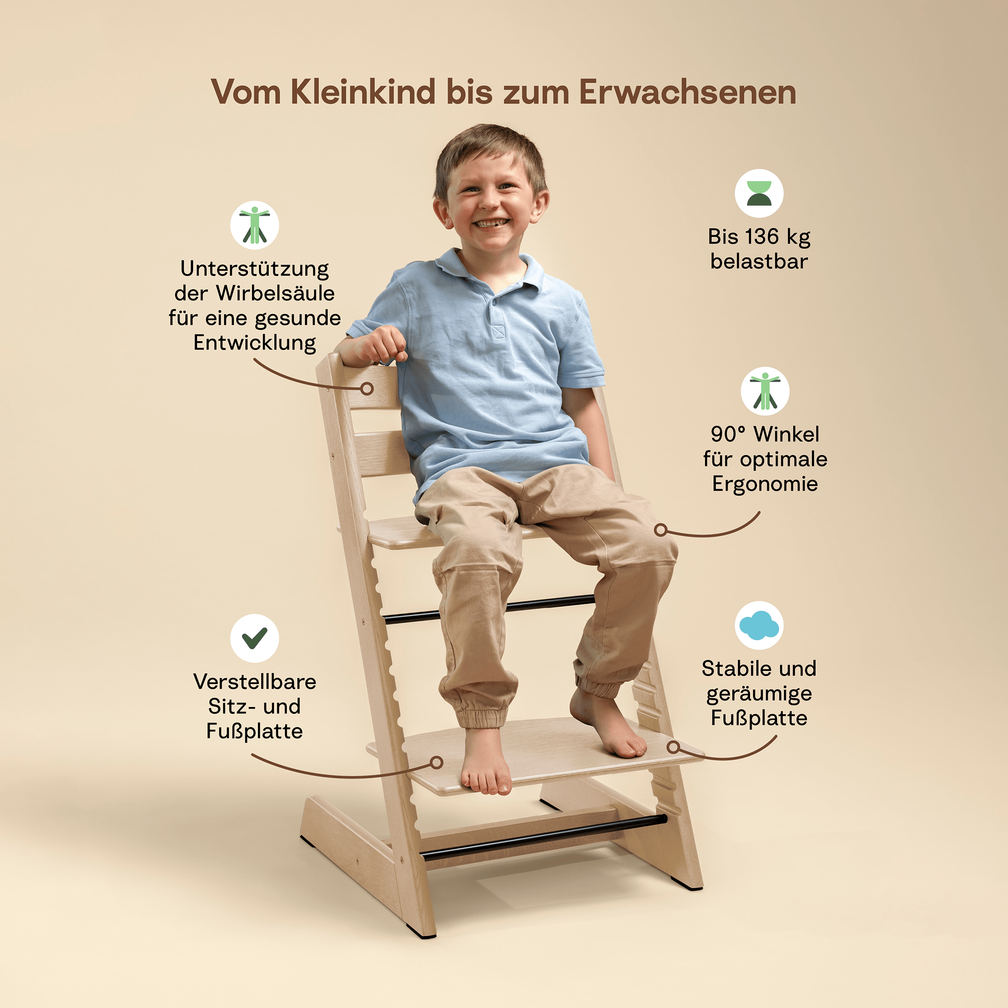 Hochstuhl Zubehör, STOKKE, Beige – Produktansicht