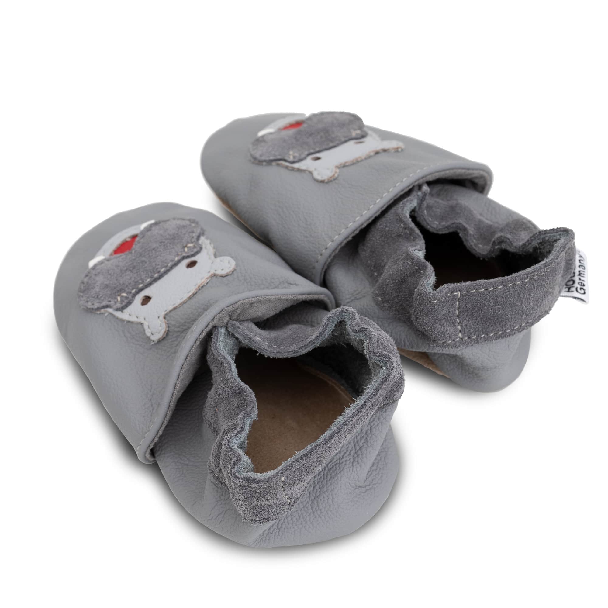 Krabbelschuhe, HOBEA, Grau – Produktansicht