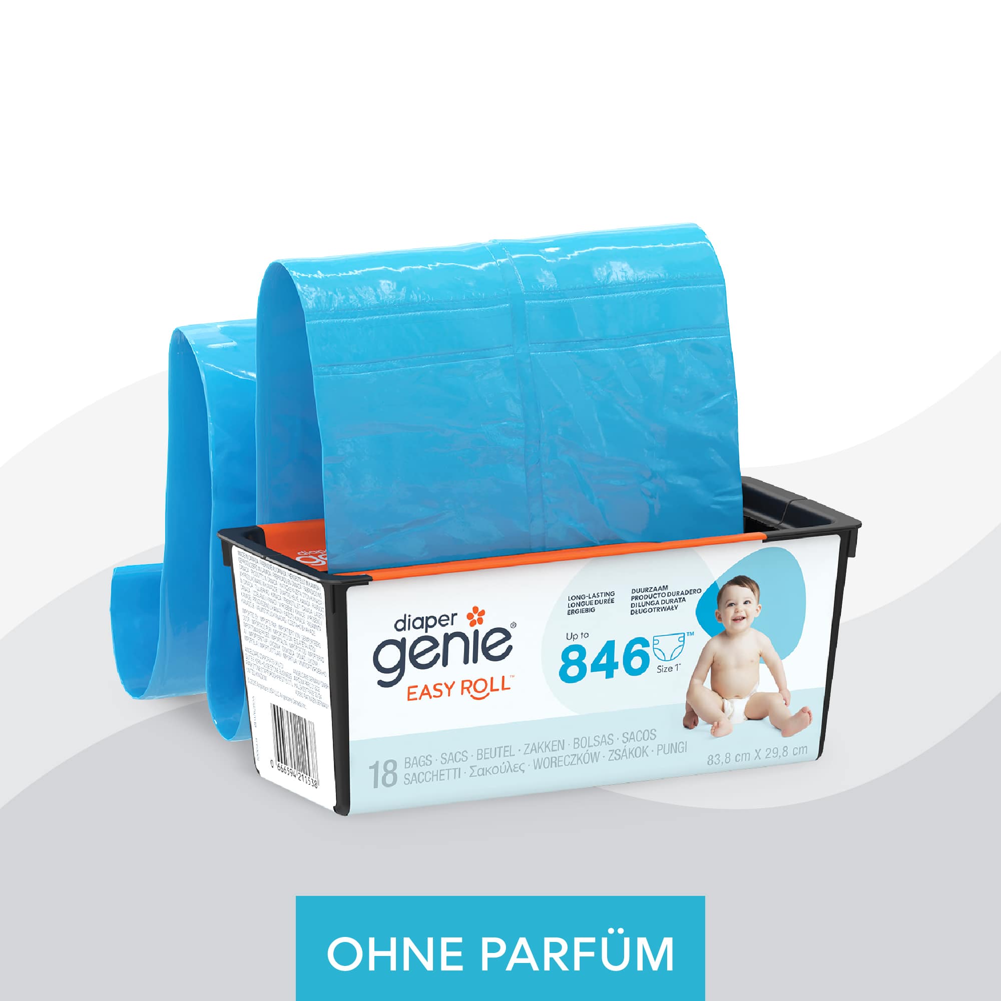 Windeleimer, Angelcare, Blau – Besonderheit: kompatibel mit dem Diaper Genie Platinum Windeleimer