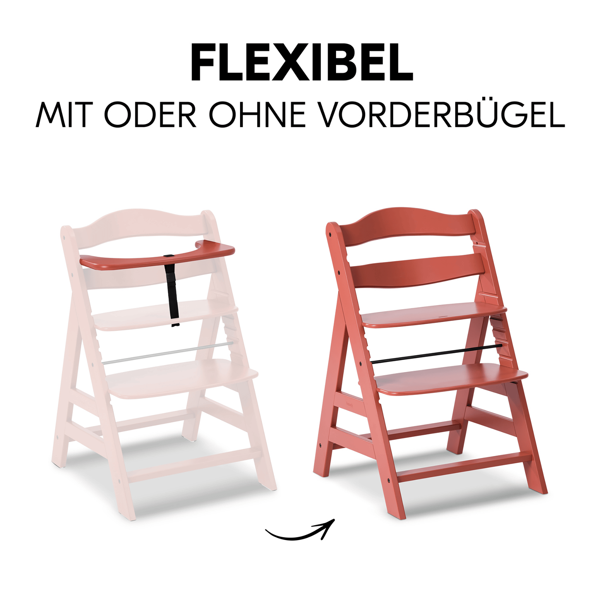 Treppenhochstühle, hauck, Braun – Produktansicht