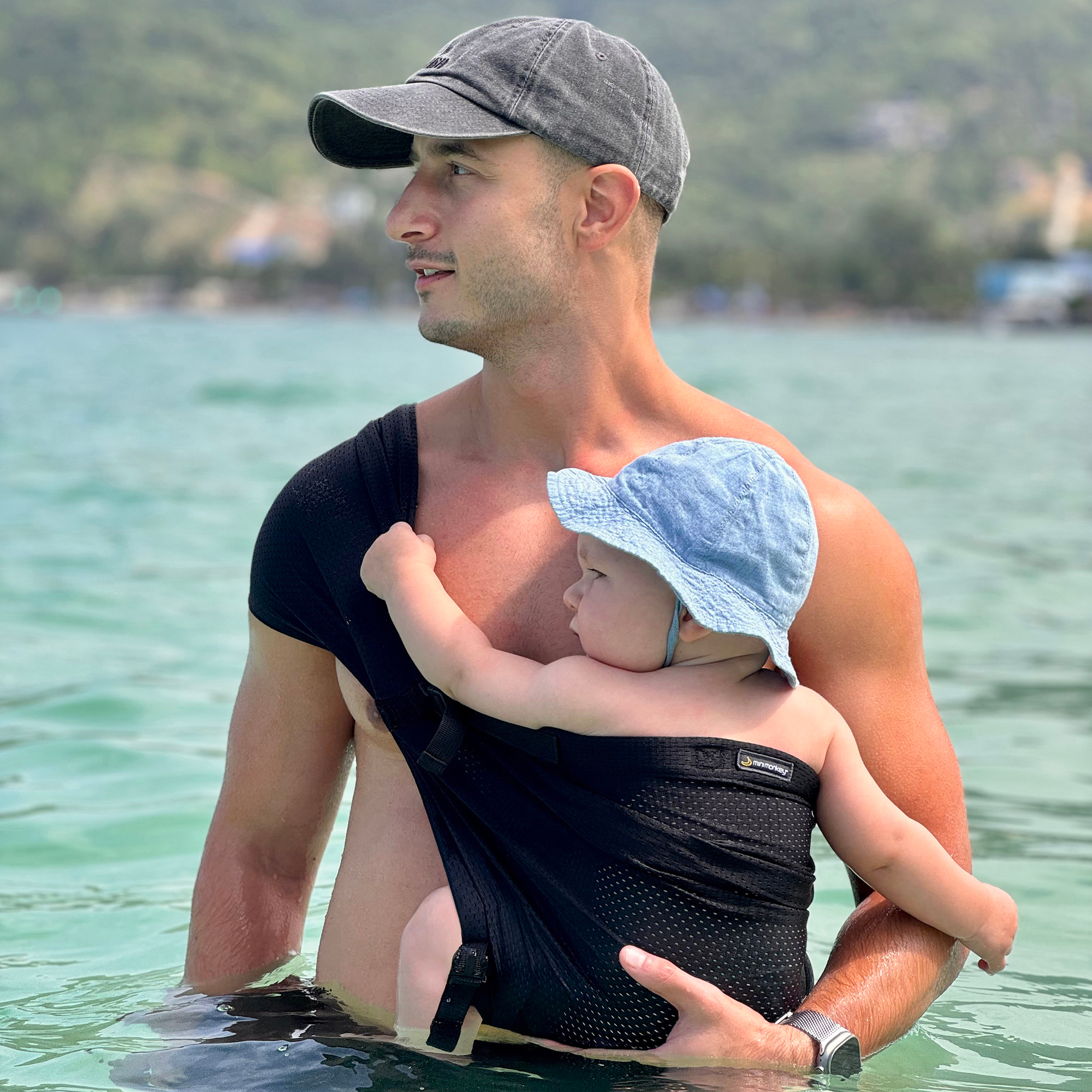 Tragetücher, minimonkey, Schwarz – Produktansicht