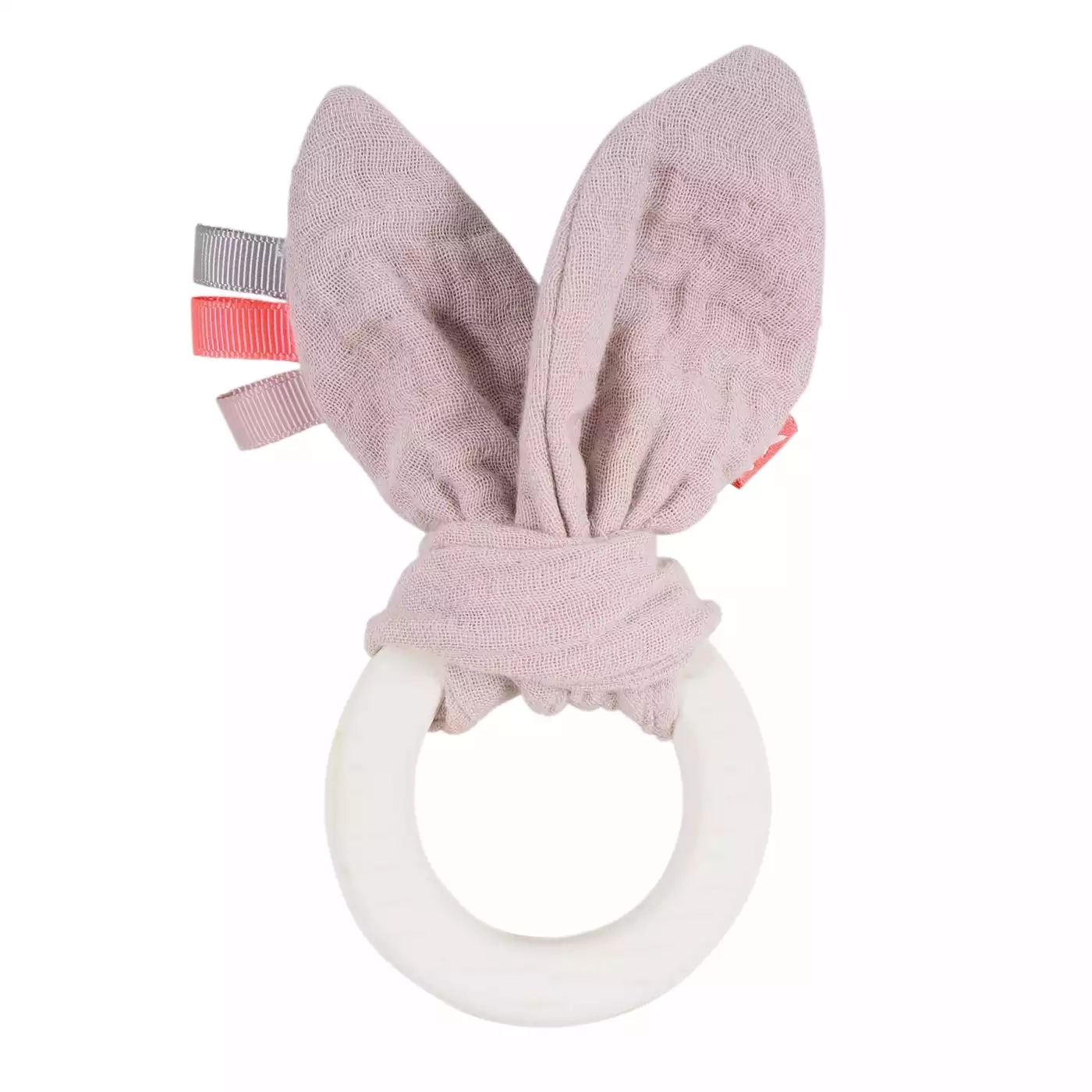 Rasseln & Greiflinge, kikadu, Pink – Besonderheit: Ring aus Naturkautschuk