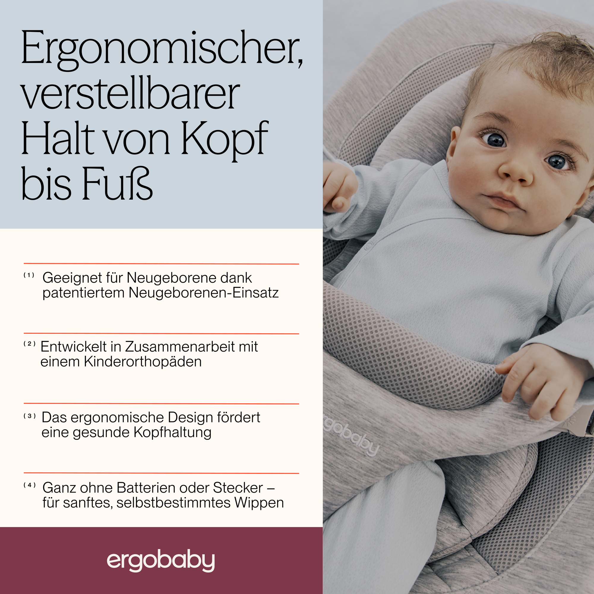 Wippen, ERGObaby, Beige – Produktansicht