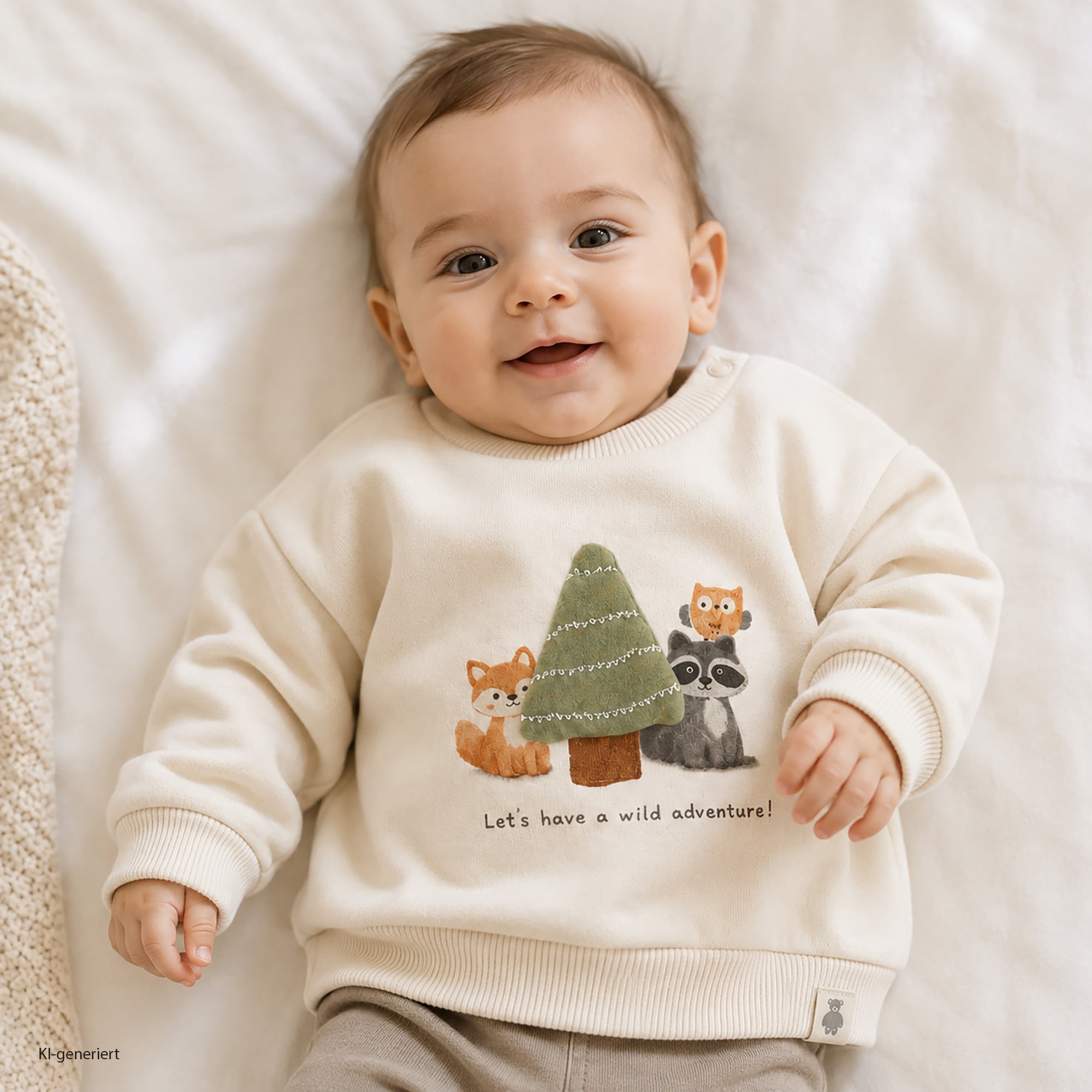 Pullover & Sweatshirts, LITTLE, Weiß – Besonderheit: aus 80% Baumwolle