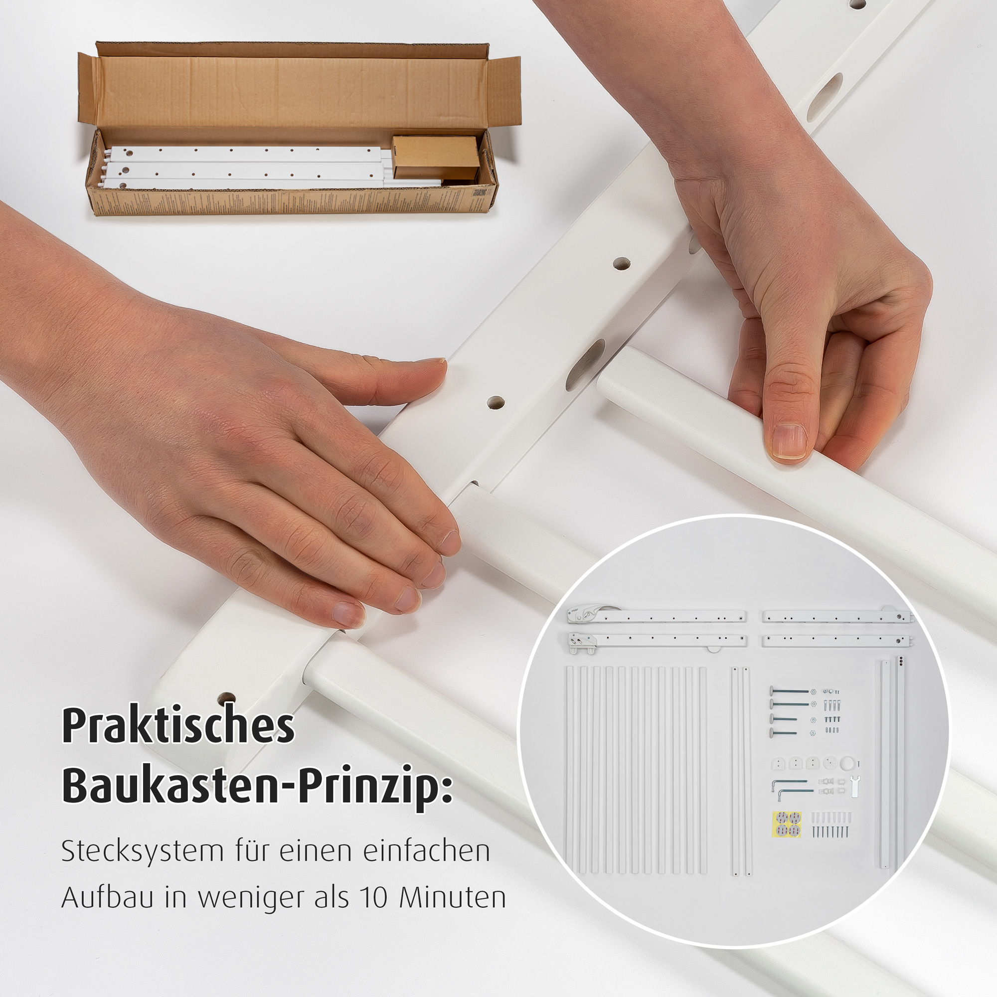 Tür- & Treppenschutzgitter, reer, Weiß – Produktansicht