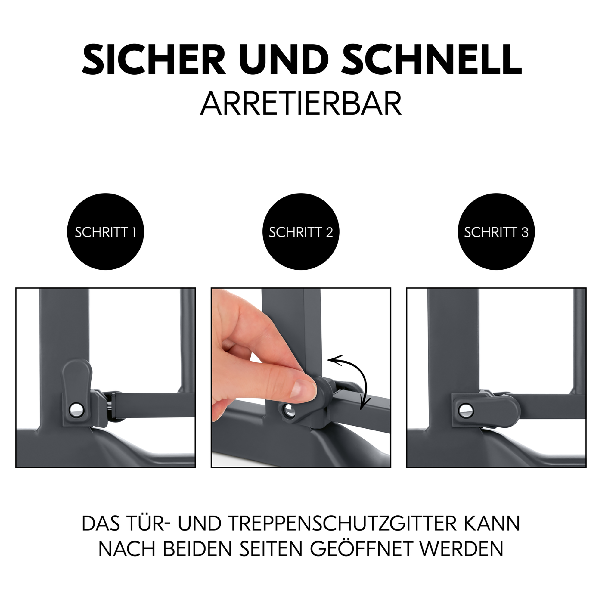 Tür- & Treppenschutzgitter, hauck, Grau – Produktansicht