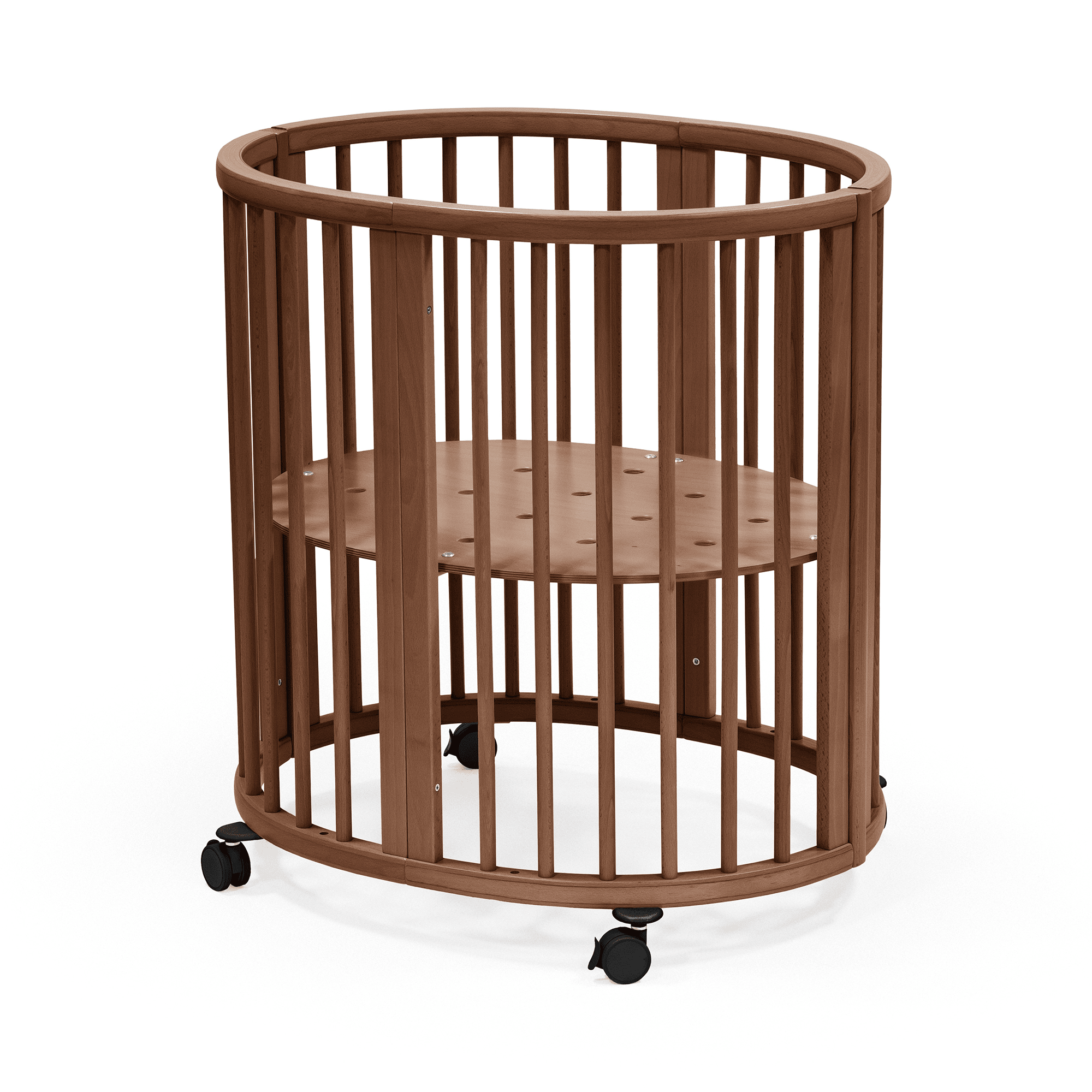 Gitterbetten, STOKKE, Braun – Besonderheit: vier verschiedene Höheneinstellungen für den Matratzenboden