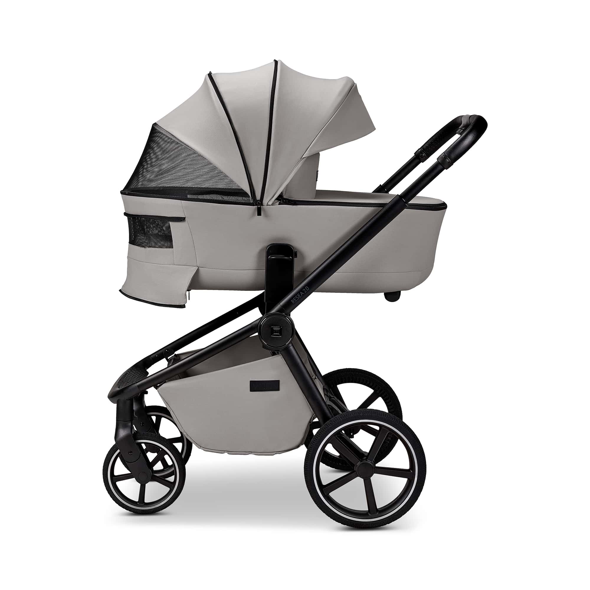 Kombi-Kinderwagen, MOON, Grau – Produktansicht