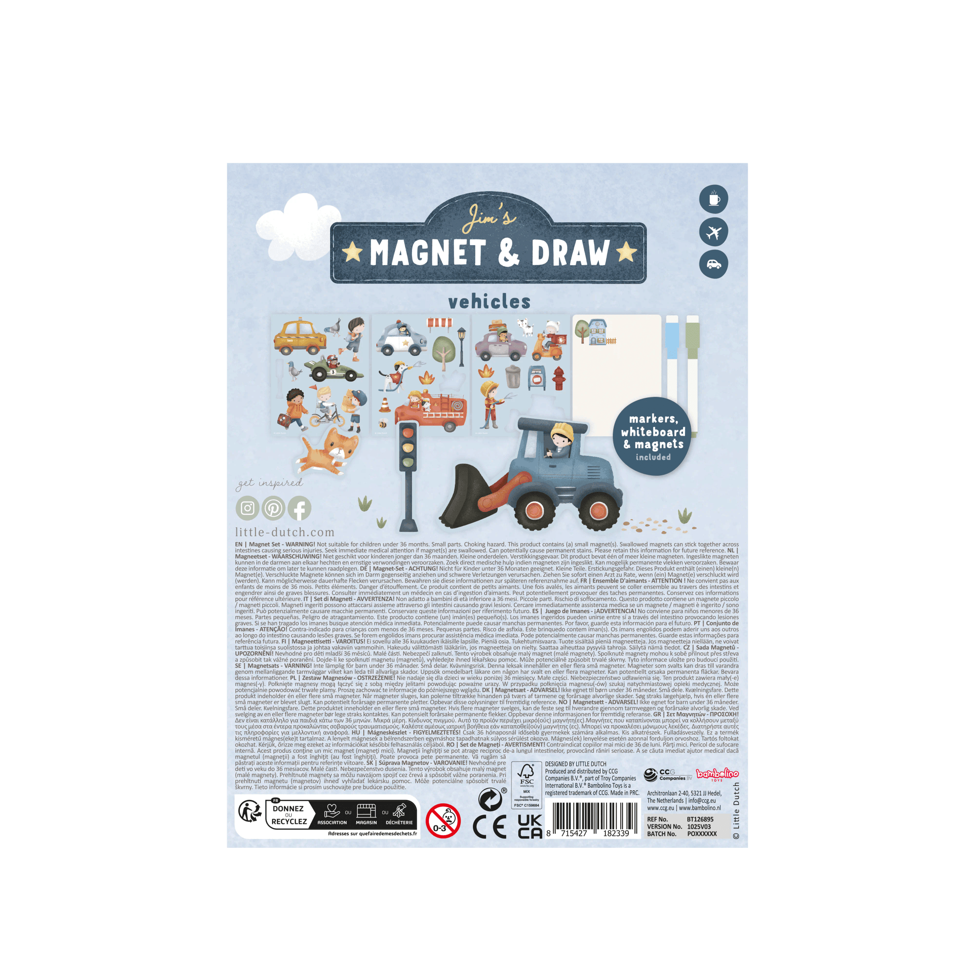 Malbücher, LITTLE DUTCH, Blau – Produktansicht