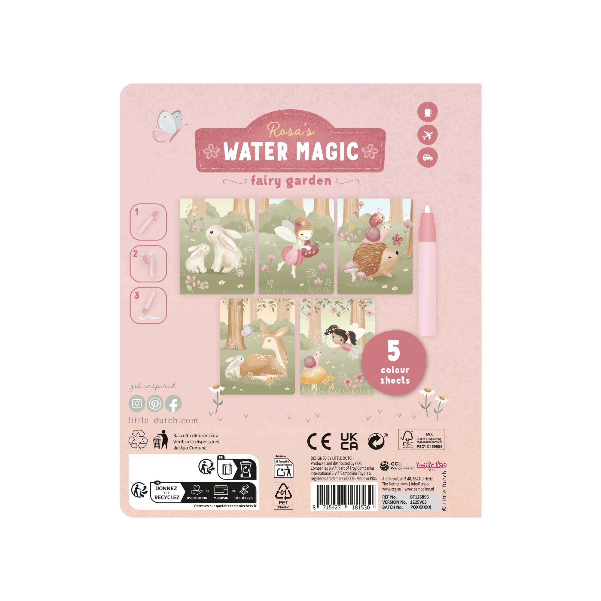 Malen & Kneten, LITTLE DUTCH, Pink – Produktansicht