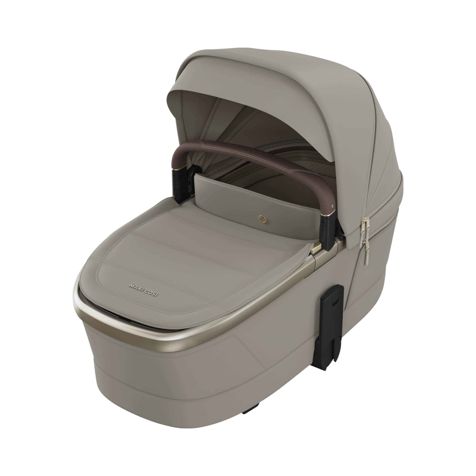 Tragewannen, MAXI-COSI Premium, Beige – Besonderheit: geräumiger Kinderwagenaufsatz mit wendbarer, atmungsaktiver Memory-Schaumstoffmatratze