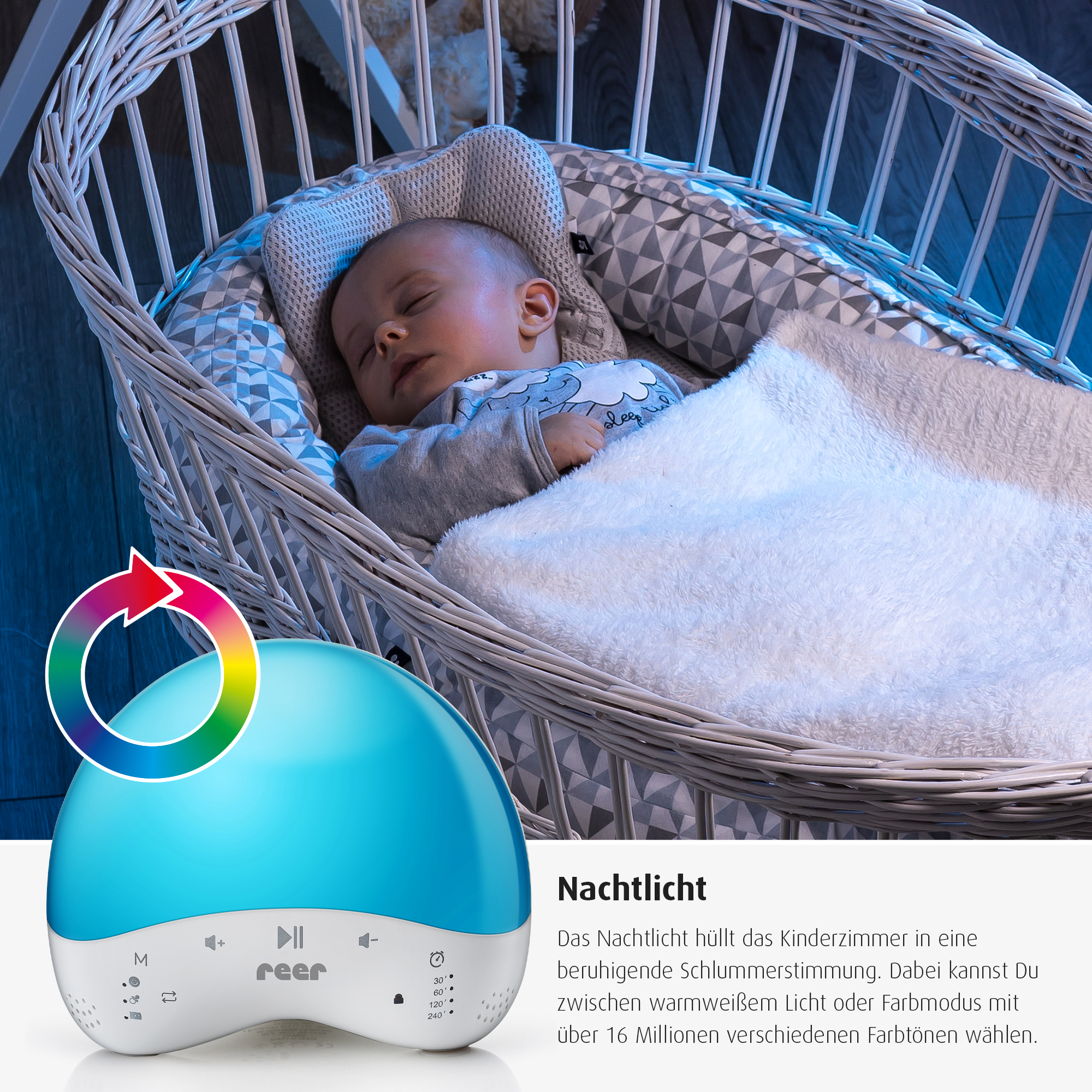 Nachtlichter, reer, Weiß – Produktansicht