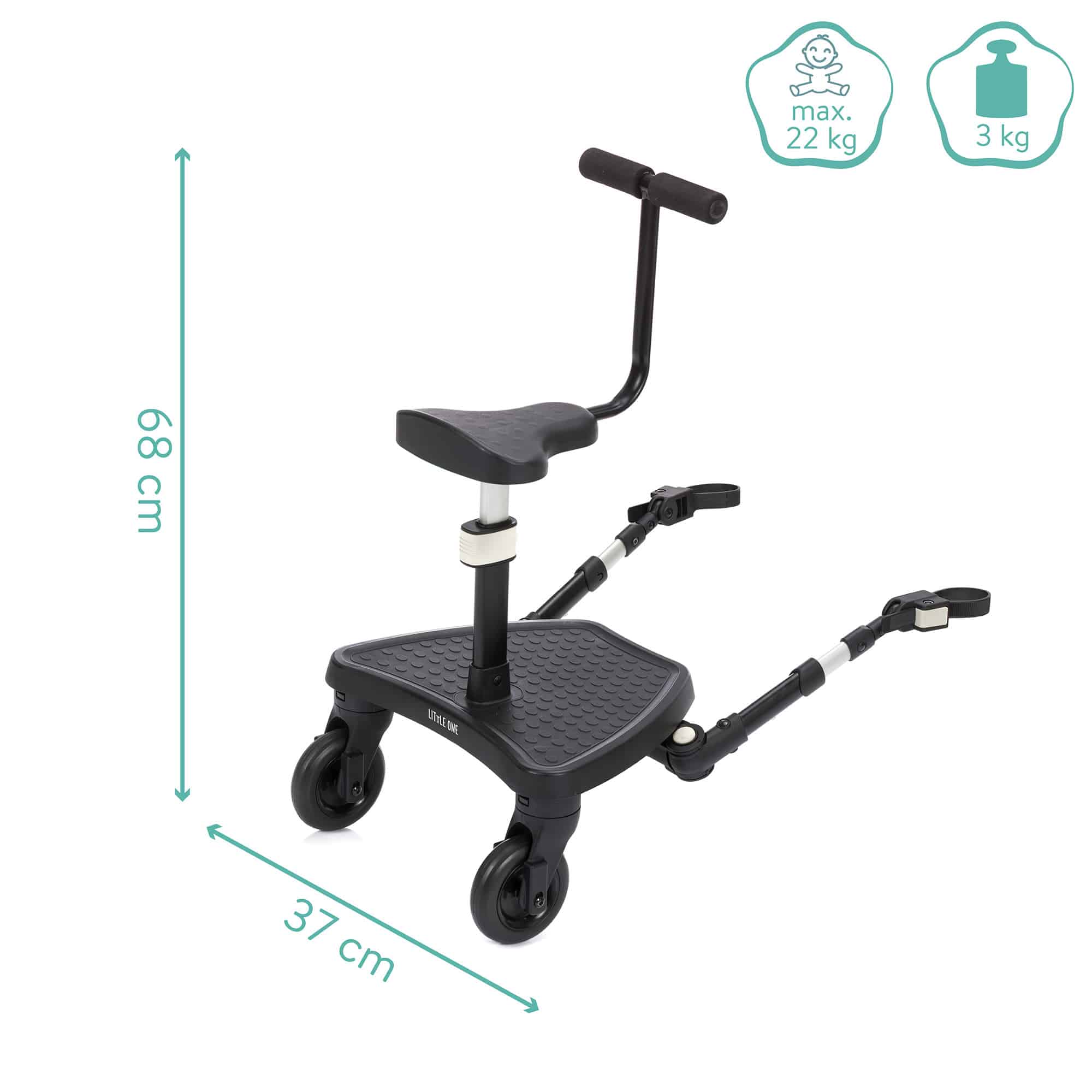 Buggyboards, LITTLE ONE, Schwarz – Produktansicht