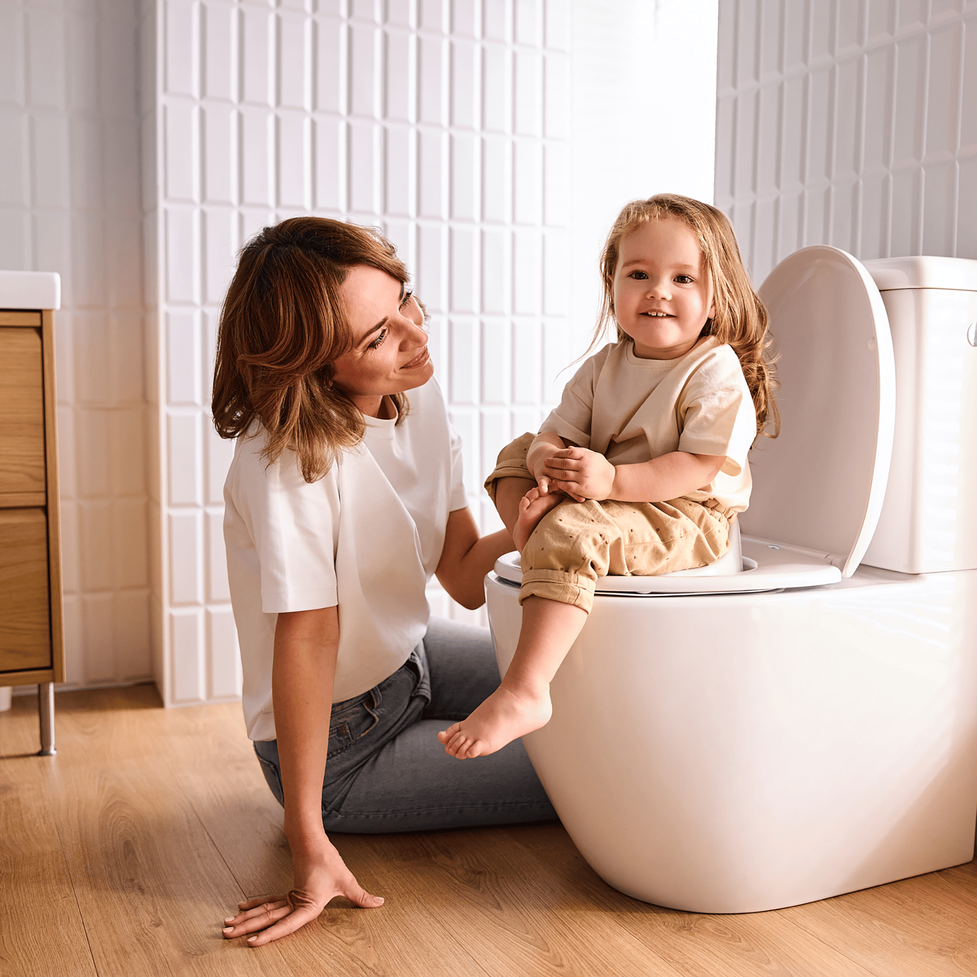 Toilettensitze, rotho Babydesign, Weiß – Produktansicht