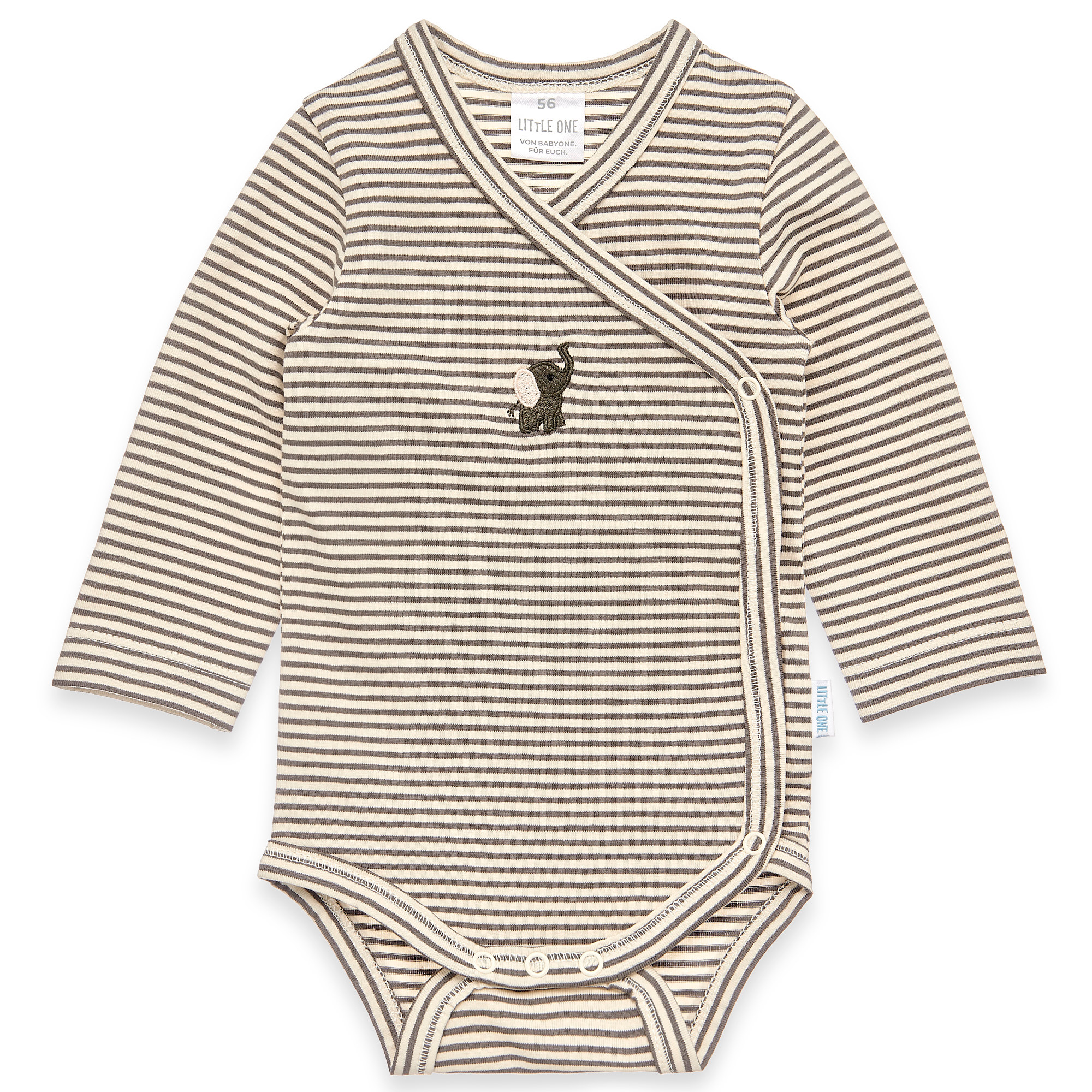 Wickelbodys, LITTLE ONE, Grau – Besonderheit: aus 95% Baumwolle